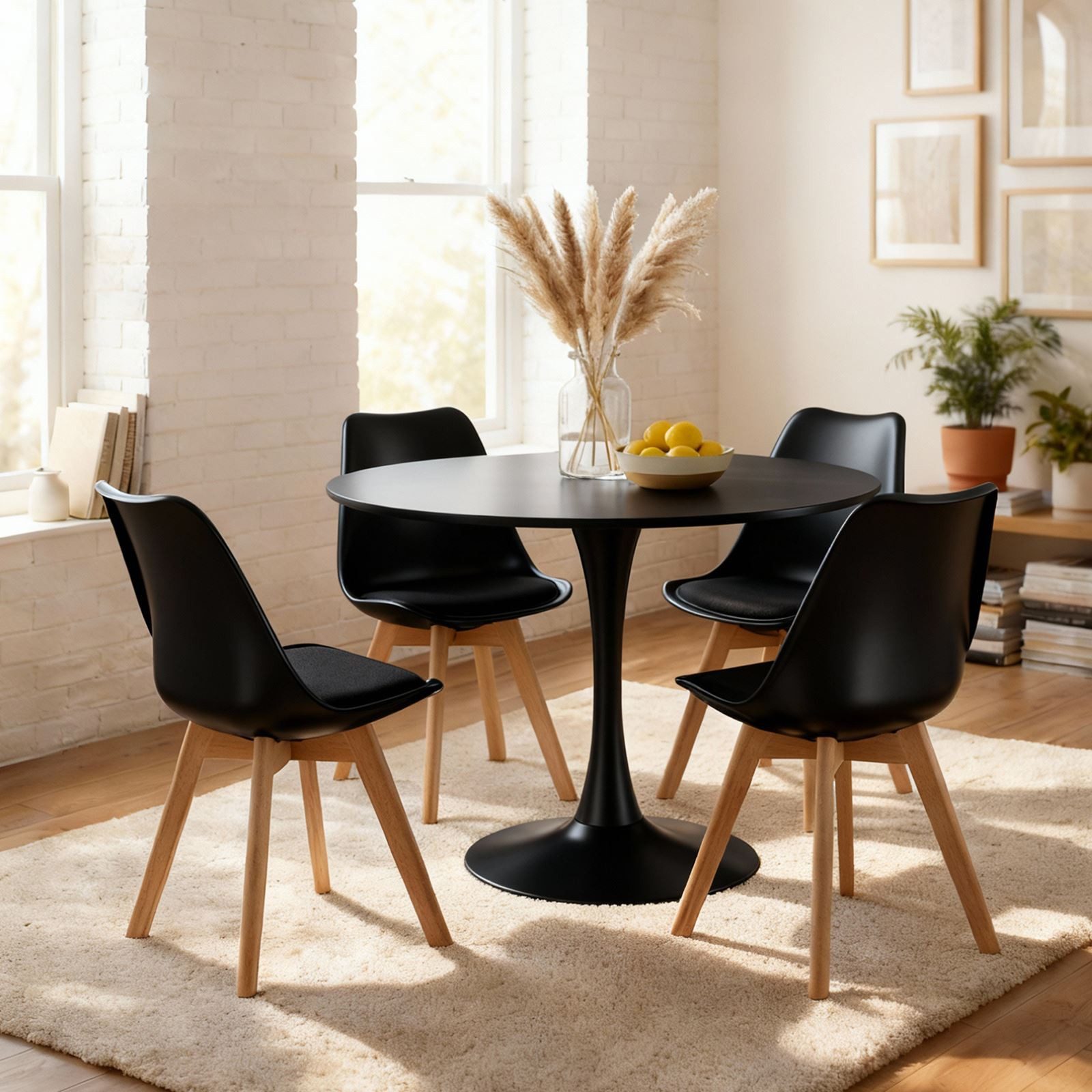 IDIMEX Essgruppe LOIRE, Runder Esstisch 100 cm mit 4 Stühlen für Küche oder günstig online kaufen