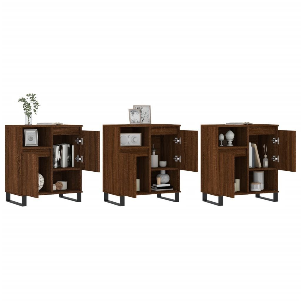 vidaXL Sideboard Sideboards 3 Stk. Braun günstig online kaufen