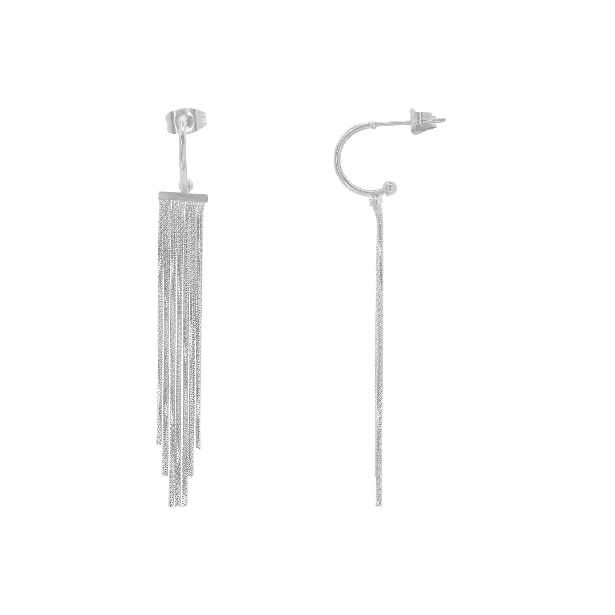 HEIDEMAN Paar Ohrstecker Livia silberfarben (Ohrringe, inkl. Geschenkverpackung), lange Ohrringe Ohrhänger Frauen mehr