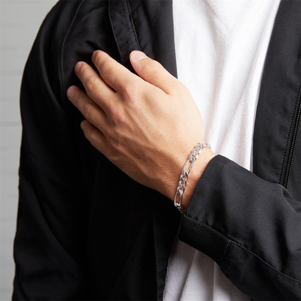 JEWLIX Silberarmband 925 Silber Figaroarmband Silber 8mm Länge wählbar FA00 günstig online kaufen