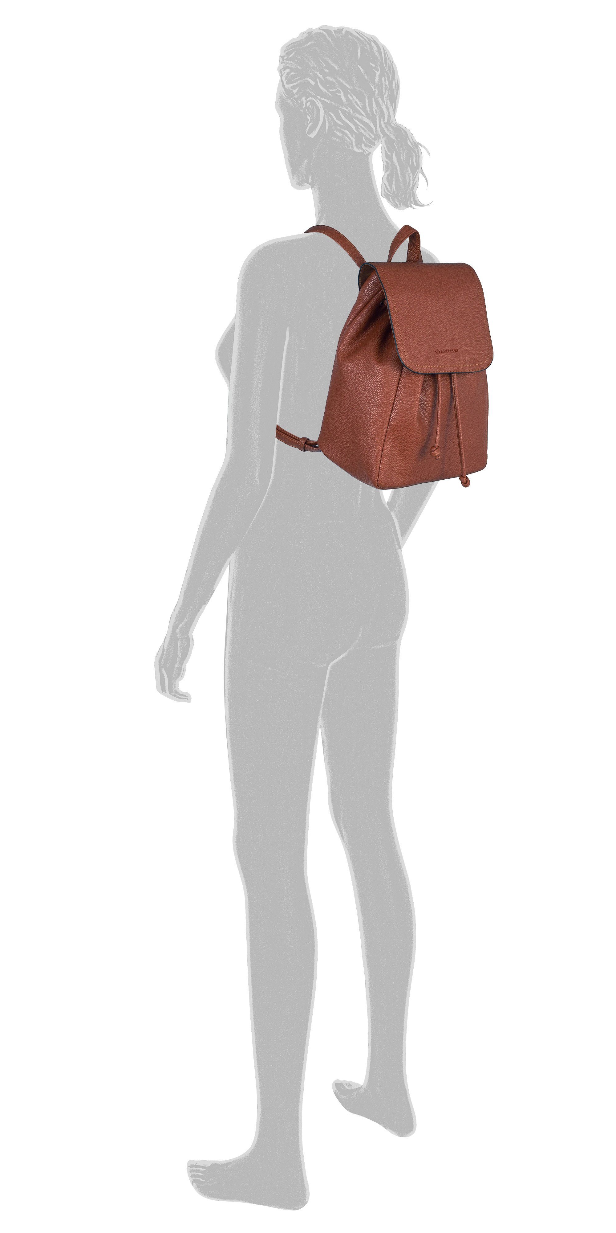 Cityrucksack TAILOR Design cognac im TOM zeitlosem TINNA,