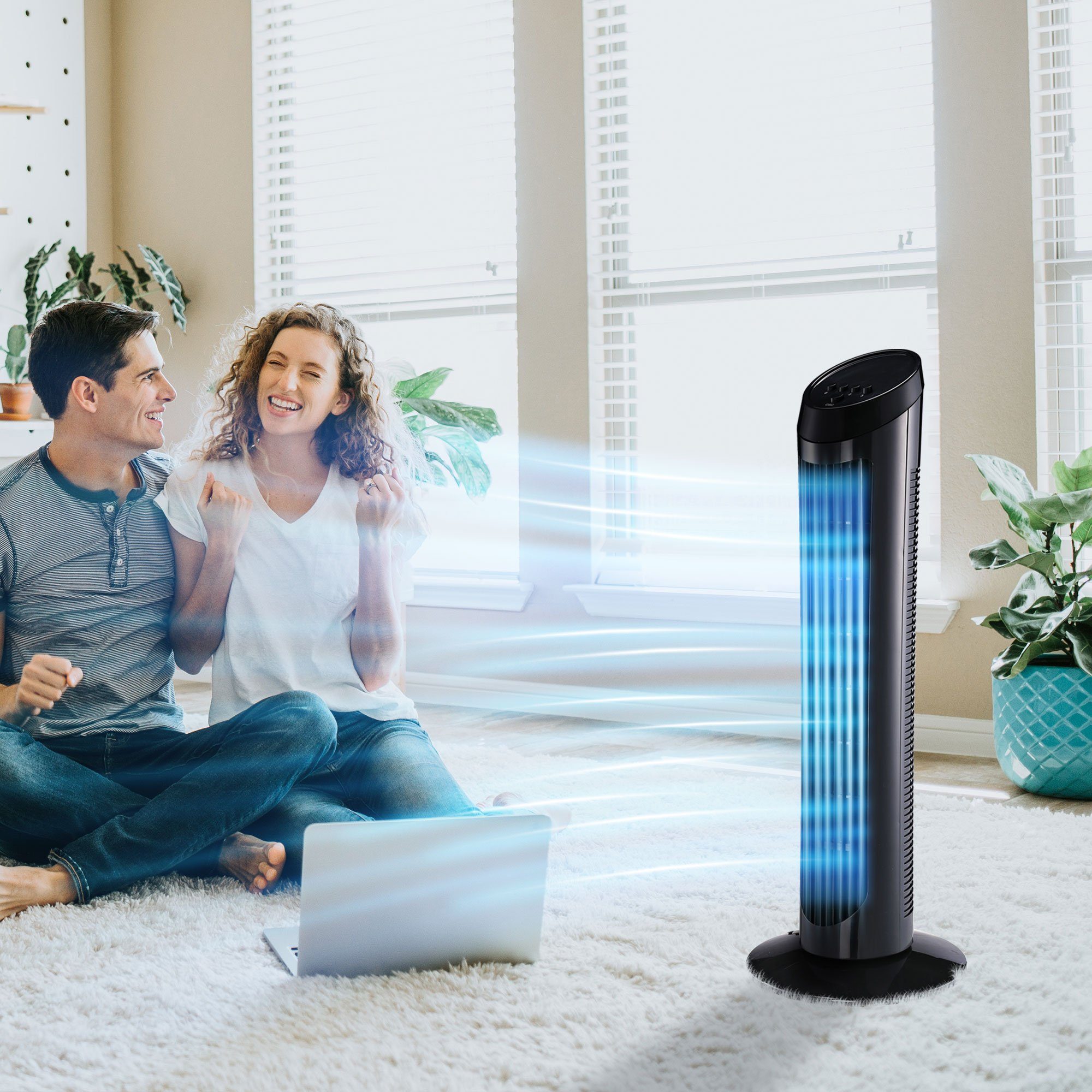 HOMCOM Standventilator Standventilator, 45 W, Turmventilator, günstig online kaufen