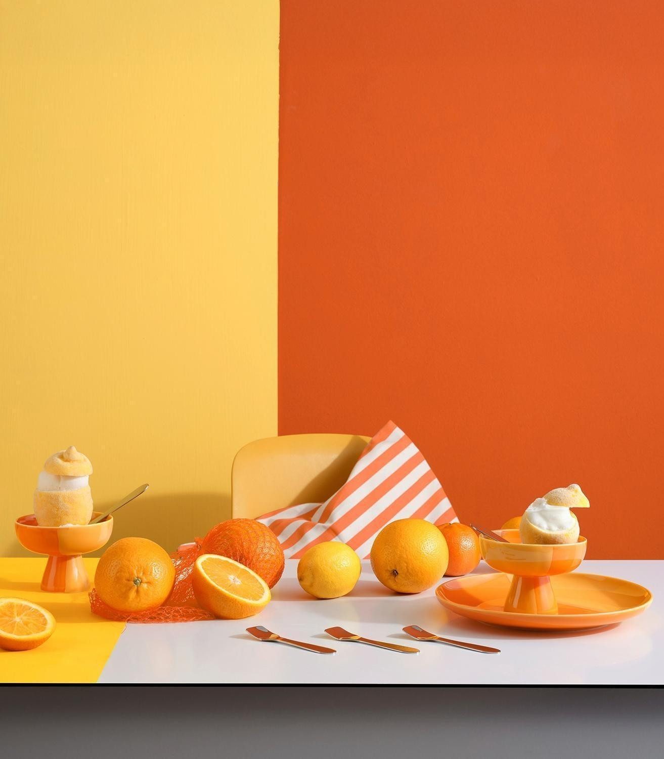 ASA SELECTION Dessertschale Schale JOY, Ø 11 cm, Orange, Gelb, Porzellan, (1-tlg), spülmaschinengeeignet