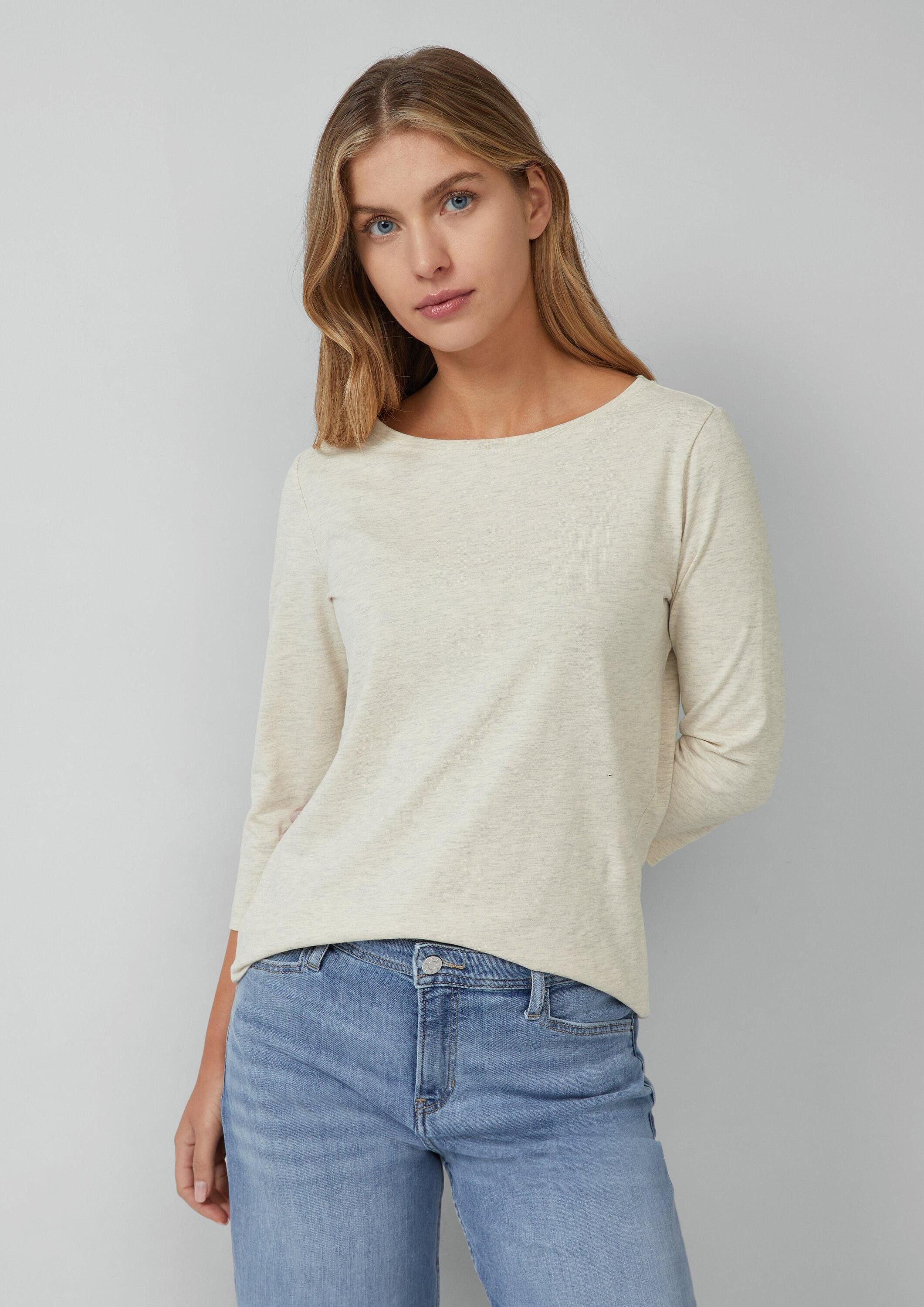 s.Oliver 3/4-Arm-Shirt T-Shirt T-Shirt aus Baumwolle im Slim Fit günstig online kaufen