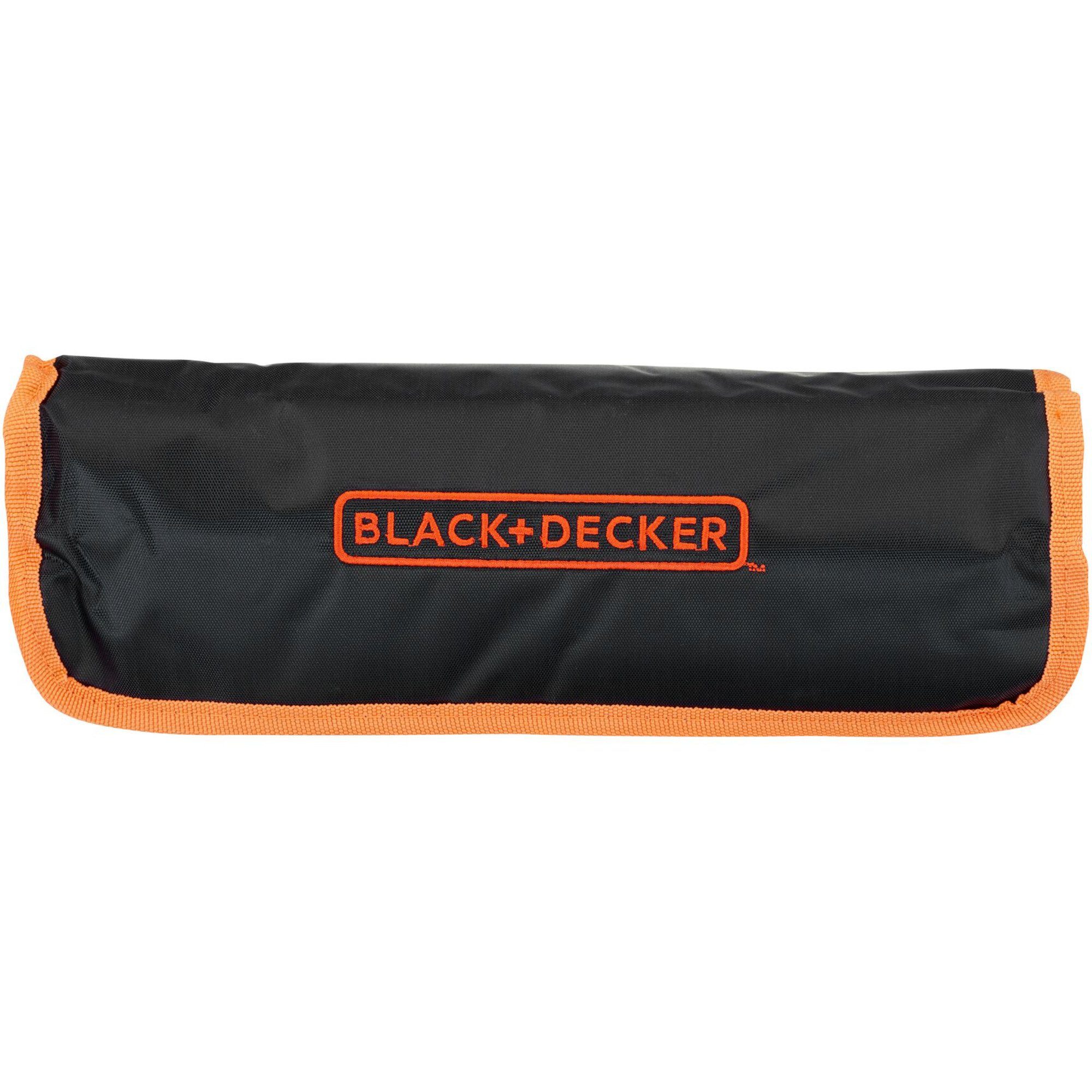 BLACK+DECKER Mechaniker-Set -teilig + 76 Werkzeugset Rolltasche, Teile: mit Anzahl Decker Black