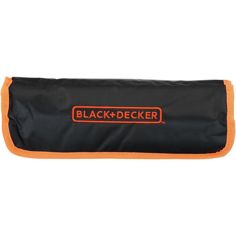 Black + Decker Werkzeugset BLACK+DECKER Mechaniker-Set mit Rolltasche,  Anzahl Teile: 76 -teilig