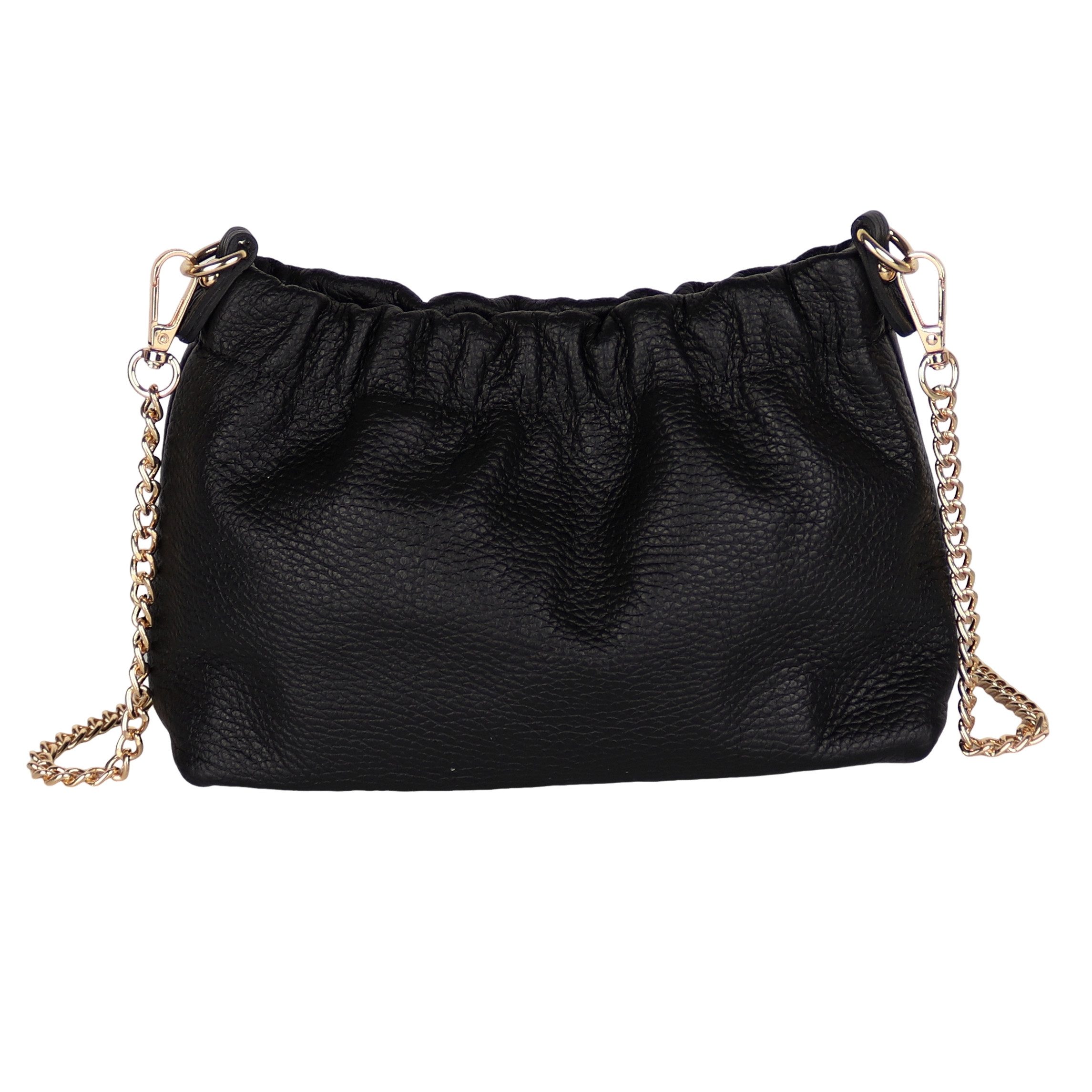 MIRROSI Umhängetasche Damen Crossbody Bag, Echtleder Made In Italy, ca. 25x15x7cm