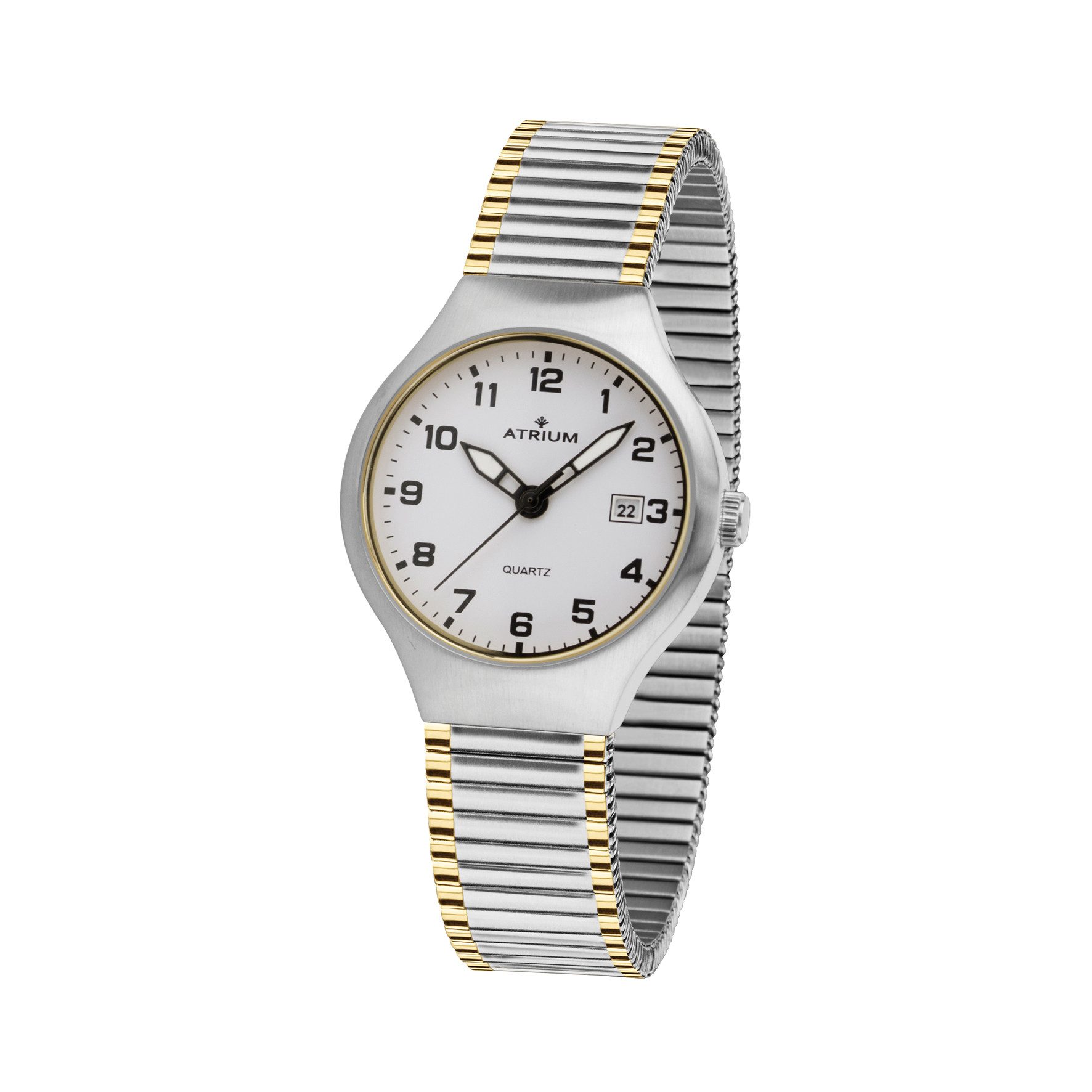 Atrium Quarzuhr A27 Damen Armbanduhr Zugband, analog klassisch schlicht deutlich Geschenkidee Senioren Ø 28 mm