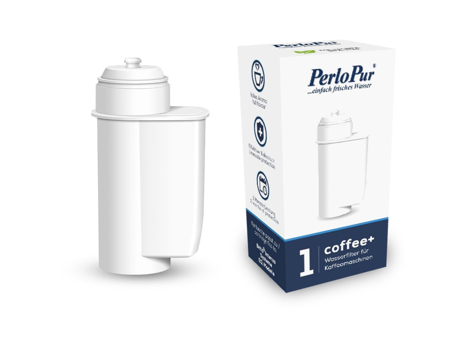 PearlCo Kalk- und Wasserfilter Coffee+ Pack 03 komp. mit Brita Intenza Filter Kaffeevollautomaten, Zubehör für Siemens EQ Series, TZ70003, Bosch TCZ7003, Brita Intenza Filter