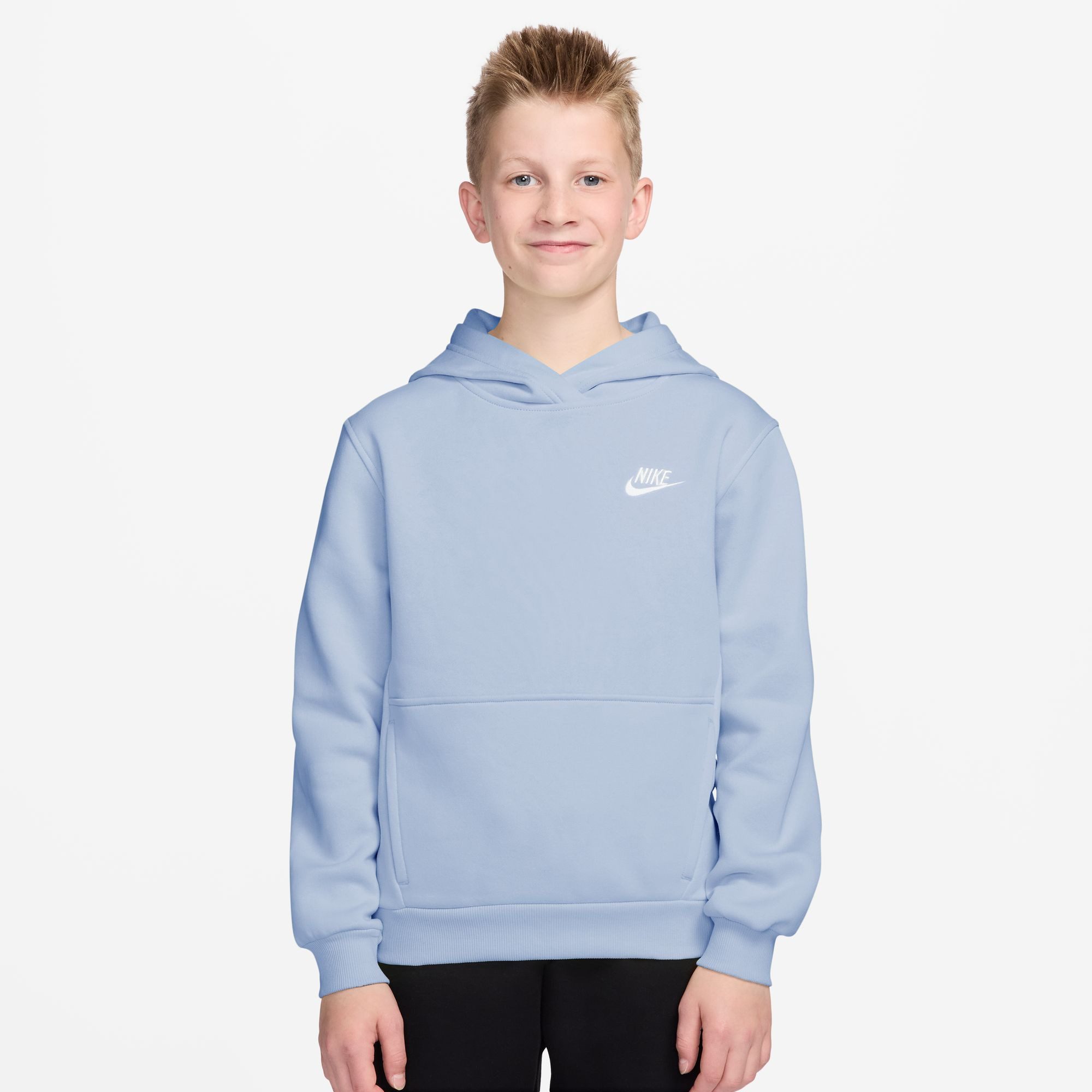 Nike Sportswear Kapuzensweatshirt K NSW CLUB FLC HDY LBR für Jugendliche, mit Kängurutasche, aus Baumwollmischung