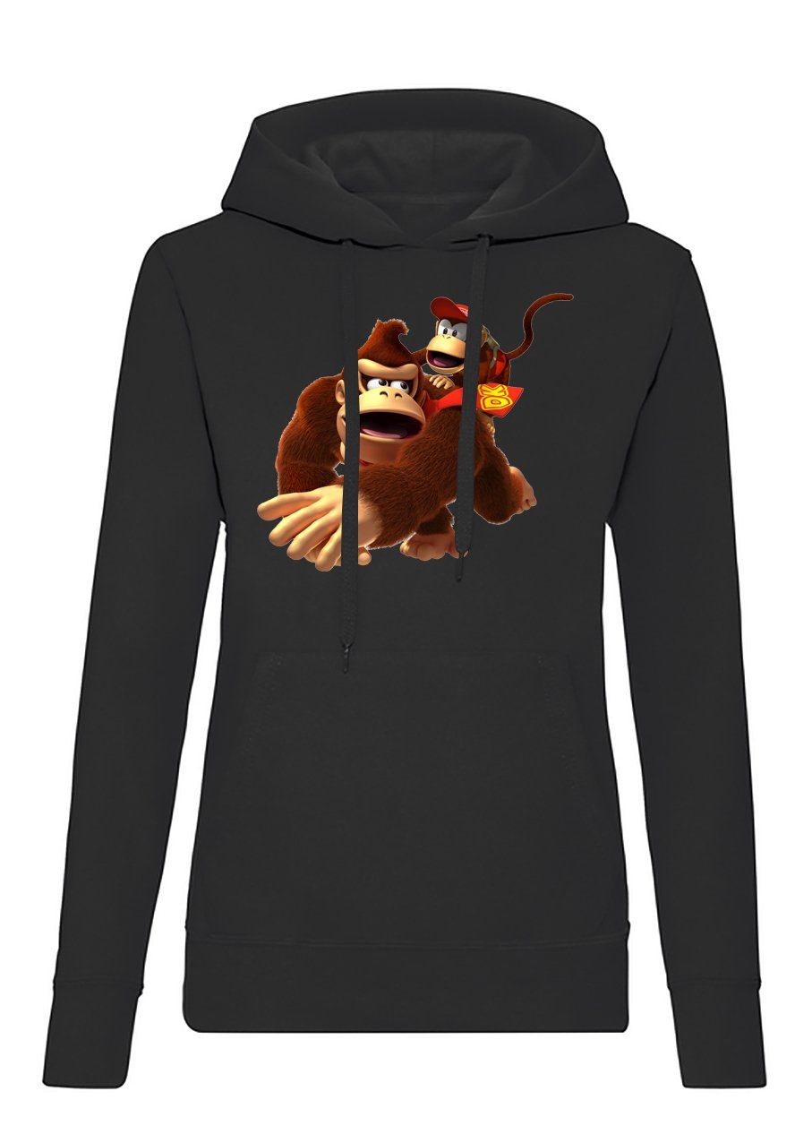 Blondie & Brownie Hoodie Damen Donkey Diddy Kong Spiele Konsole Nerd Super Retro mit Kapuze