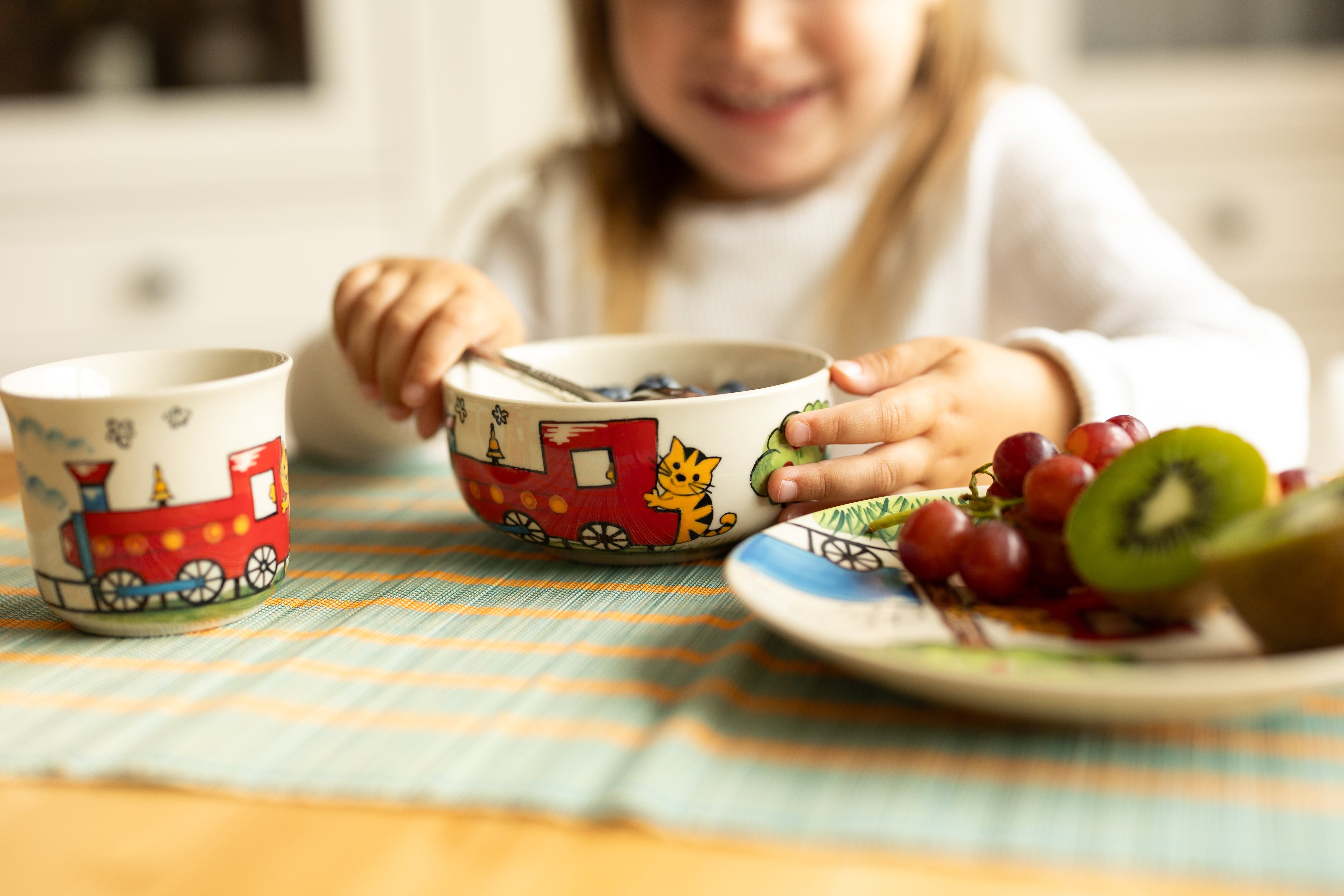 El Puente Dessertteller Kinderteller "Unterwegs", Handmade, Fair Trade