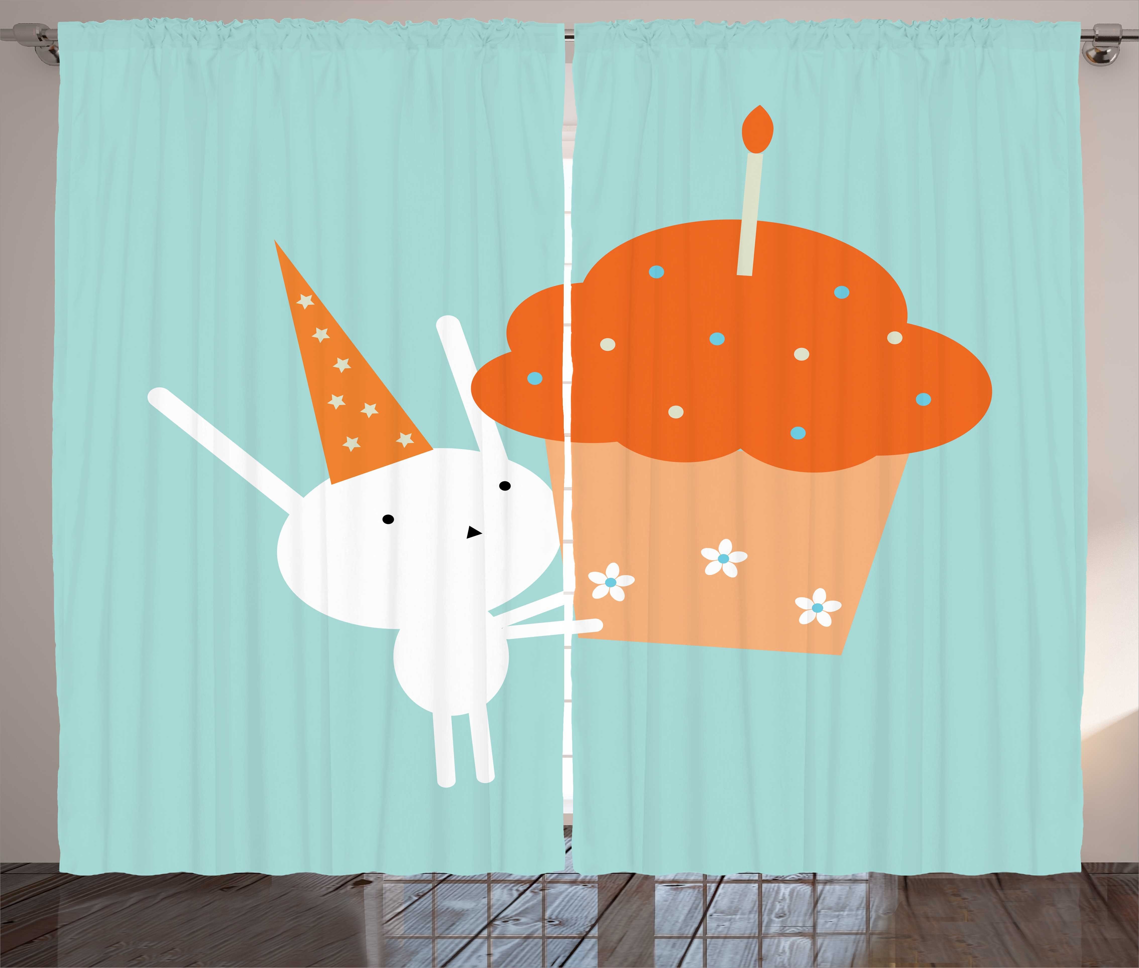 Cupcake Abakuhaus, mit Schlafzimmer Kräuselband Schlaufen Geburtstags-Häschen-Riesen Hase Haken, Gardine und Vorhang