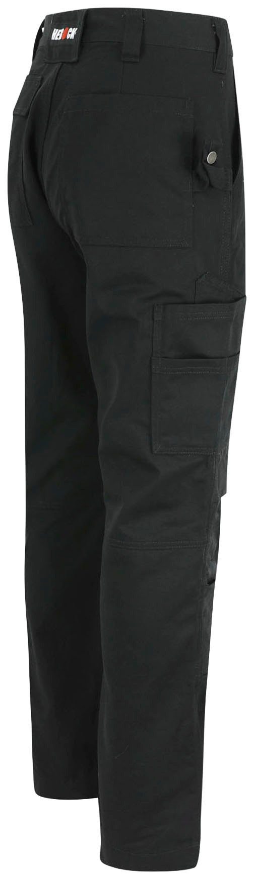 Herock Arbeitshose TITAN HOSE SHORTLEG Taschen, 12 wasserabweisend, schwarz sehr 3-Naht, Kurzgröβe, angenehm