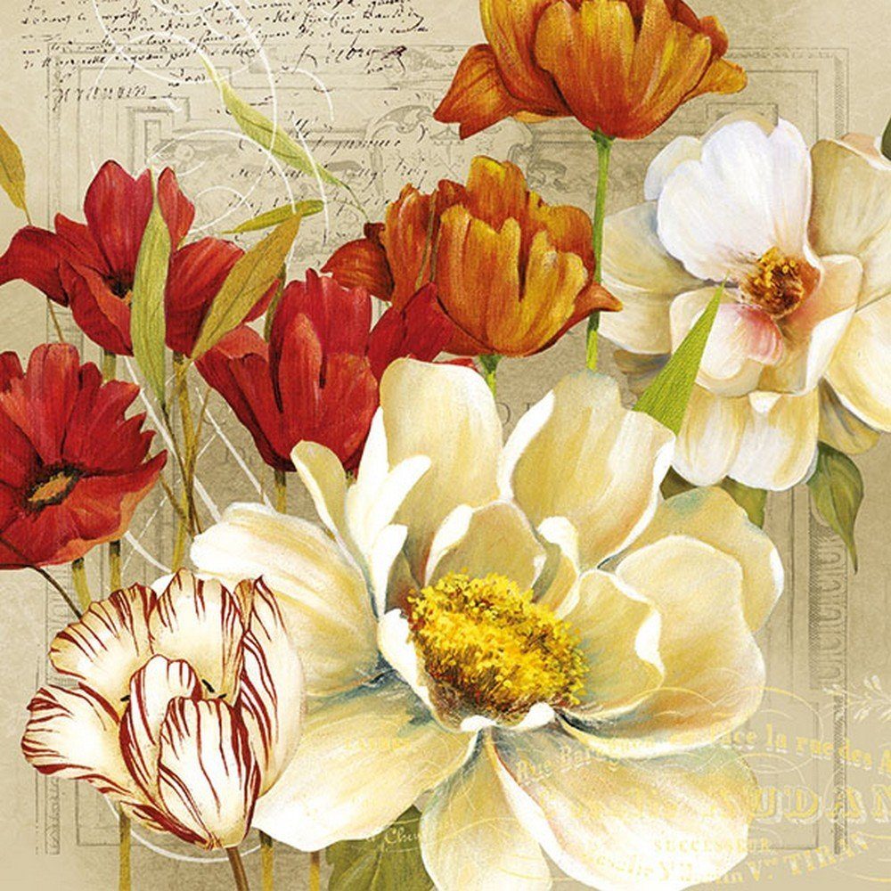 Ambiente Luxury Paper Products Papierserviette 20 Servietten Coralie 33x33cm, (20 St)