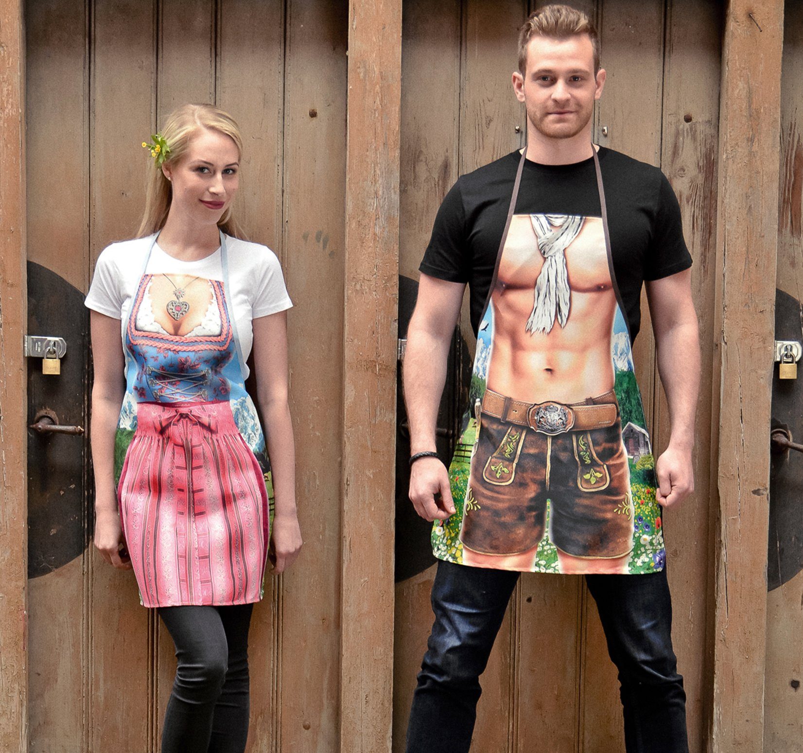 ITATI T-Shirt Dirndl Kochschürze Bayerische Tracht – Bild 3 von 3