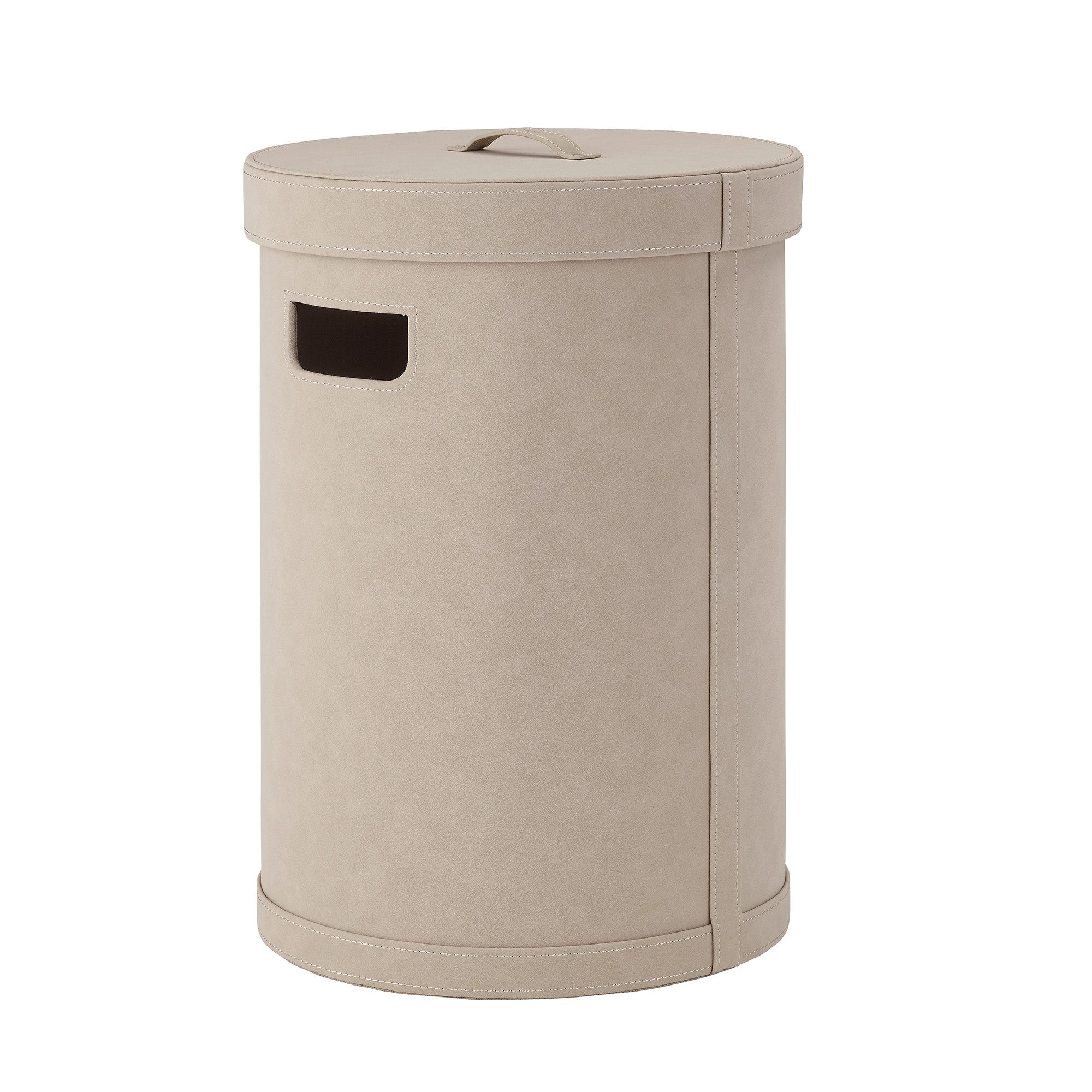 blomus Wäschebox Wäschesammler -SAHLA- Wäschesack, Sammler: aus Wildleder, Zylindrische Form, inkl. Verschluss, Komfort