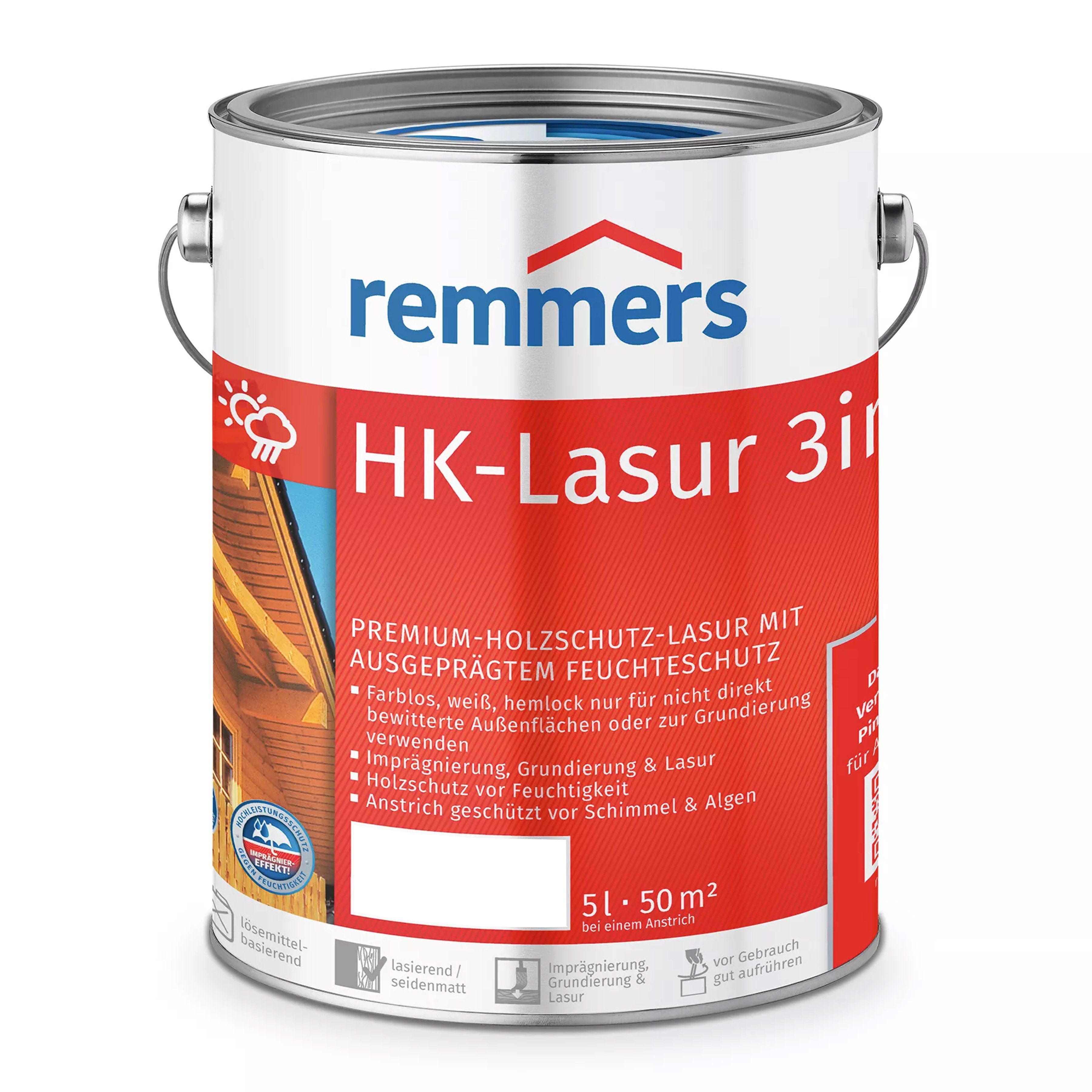 Remmers Holzschutzlasur Remmers HK-Lasur 3in1 – Imprägnierung, Grundierung & Lasur in einem
