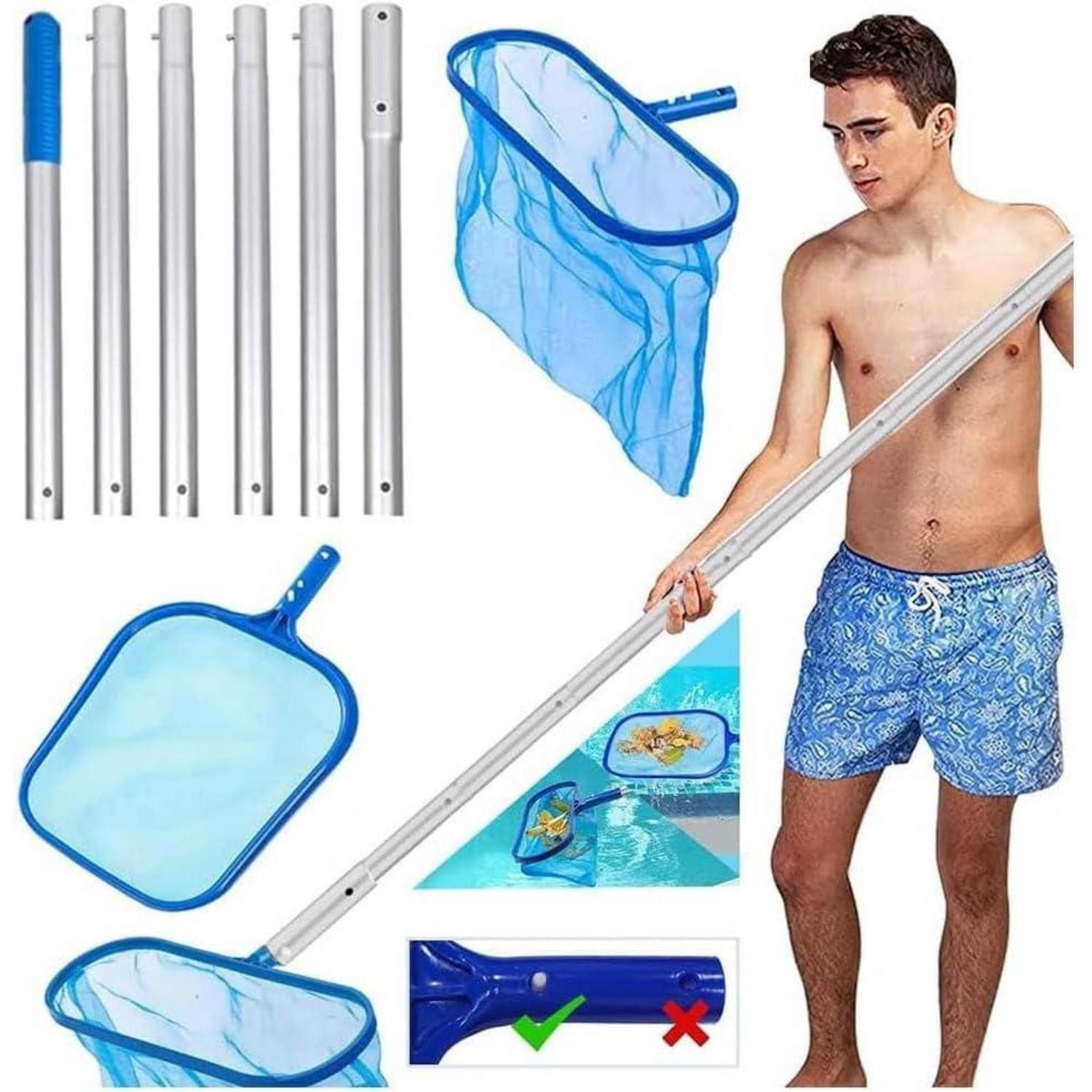 LuxusKollektion Kescher Pool Zubehör Pool Kescher Laubkescher Pool Teich Kescher