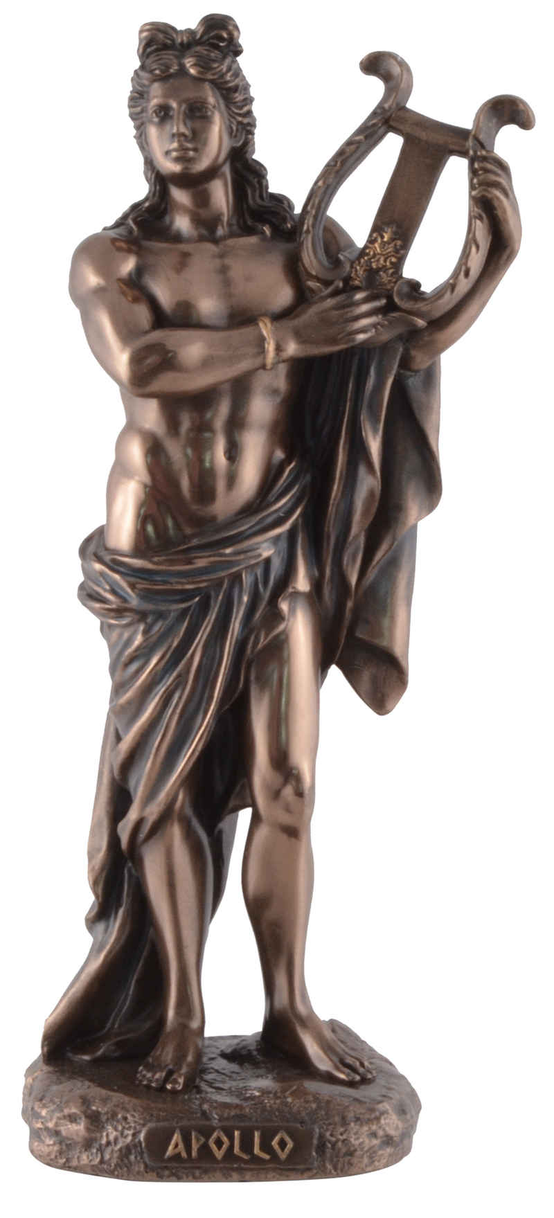 Vogler direct Gmbh Dekofigur Griechischer Gott Apollo, Veronesedesign, bronziert/coloriert, Größe: L/B/H ca. 7x5x16cm