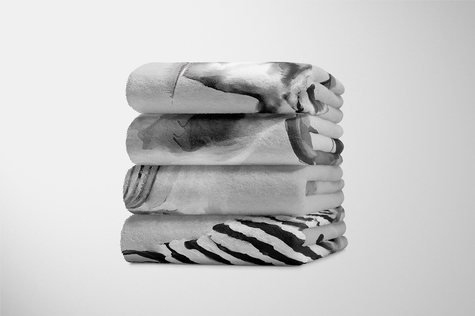 Motiv Handtücher Saunatuch Art Baumwolle-Polyester-Mix Kuscheldecke Handtuch Sinus Grau Kunstvoll, Handtuch (1-St), Elefant Strandhandtuch Afrika