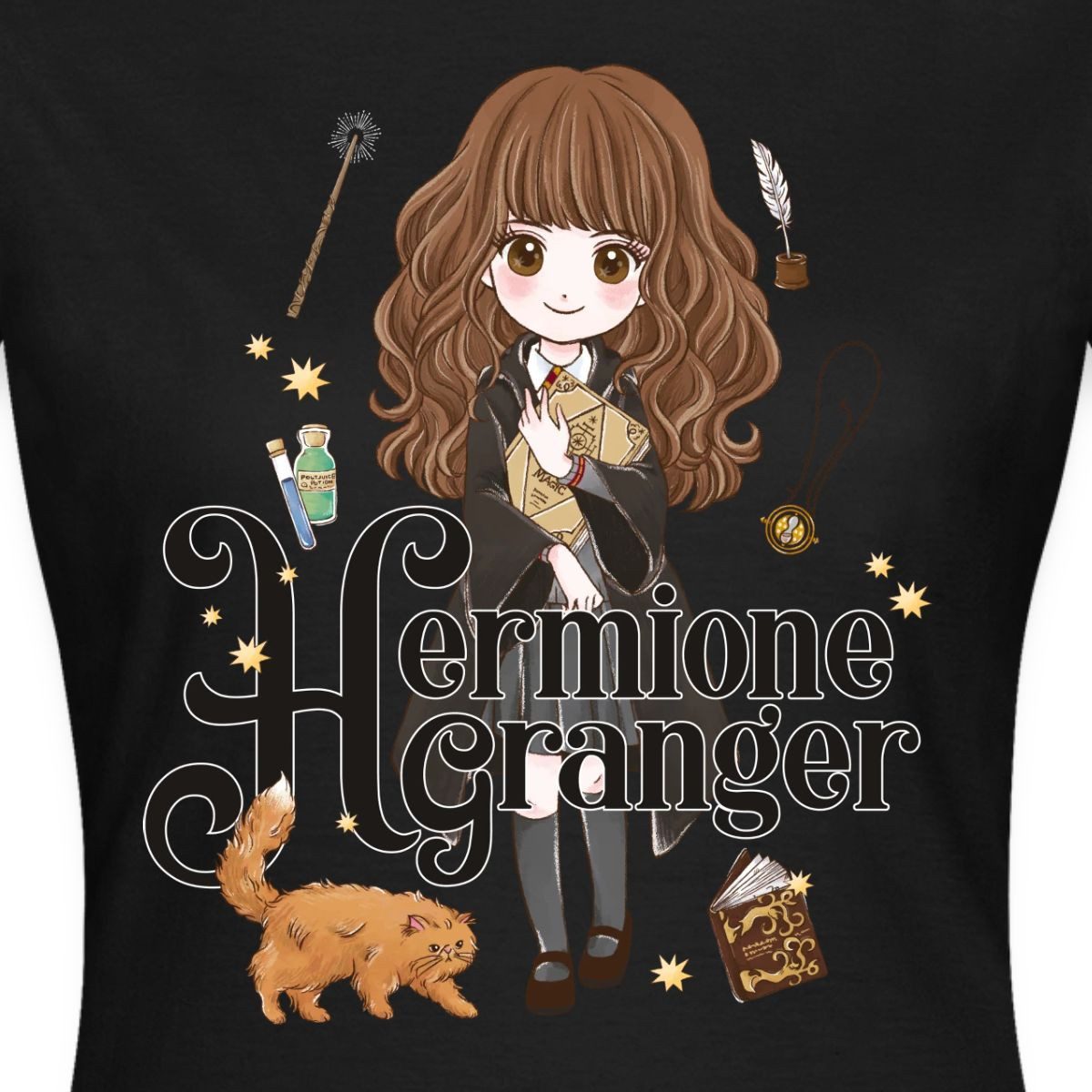 T-Shirt Harry Potter Hermine Granger Chibi Frauen T-Shirt