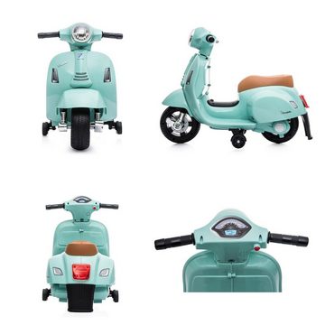 Moni Elektro-Kindermotorrad Kinder Elektromotorrad Vespa, Belastbarkeit 25 kg, GTS Super Sport, Roller, Frontleuchten, Hupe