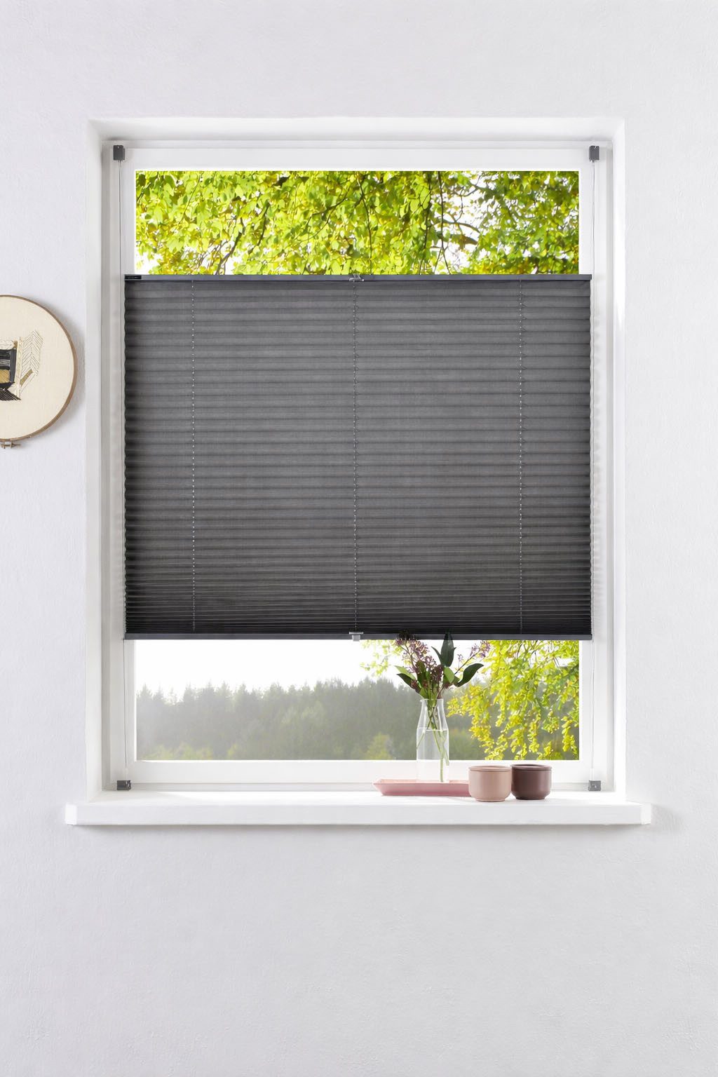 OTTO home Plissee DAHRA UNI - in Crush-Optik, Lichtschutz, ohne Bohren, verspannt, Klemmfix, Fixmaß, Klemmträger in Unifarben passend zum Plissee -NEUHEIT!