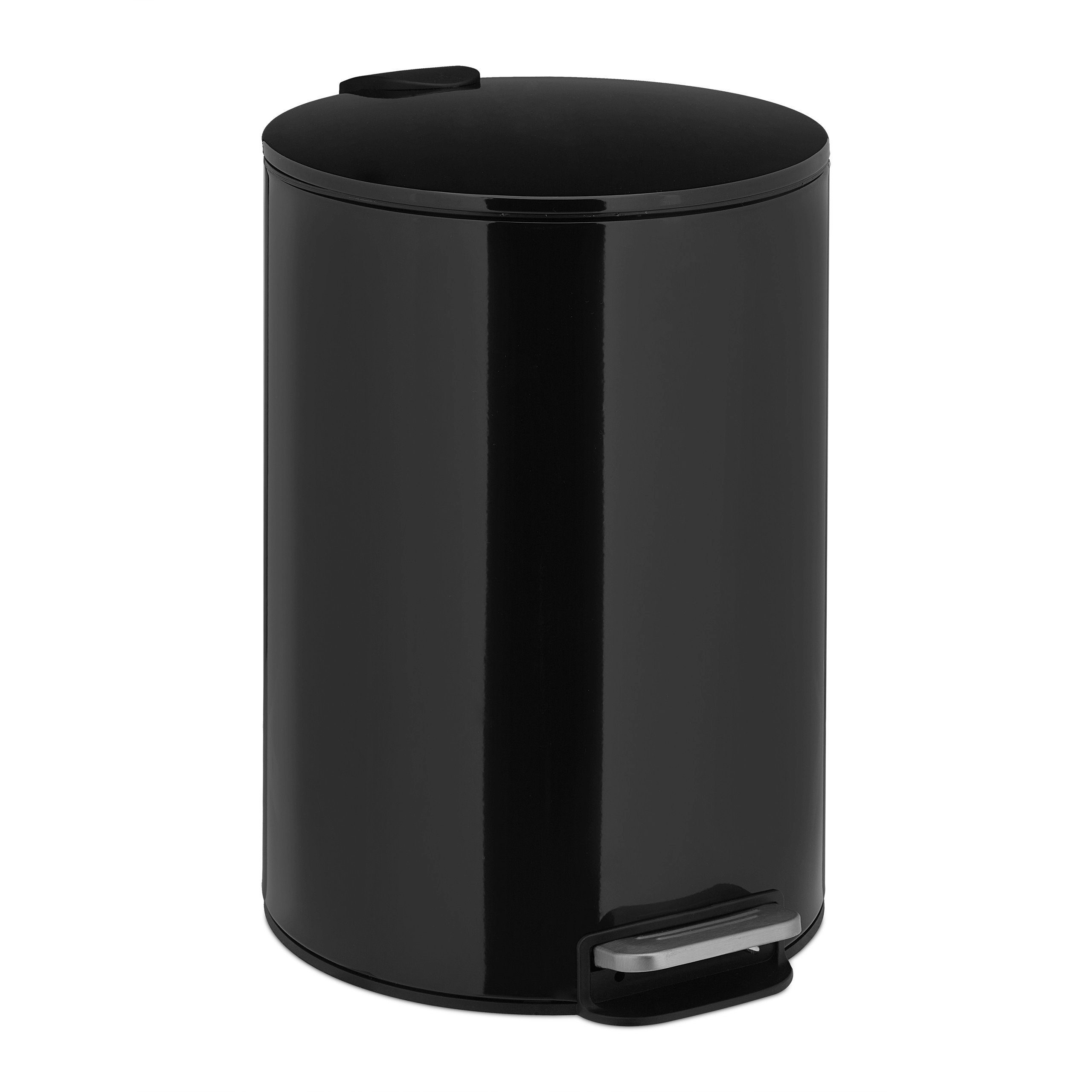 relaxdays Mülleimer Treteimer 12 Liter, schwarz