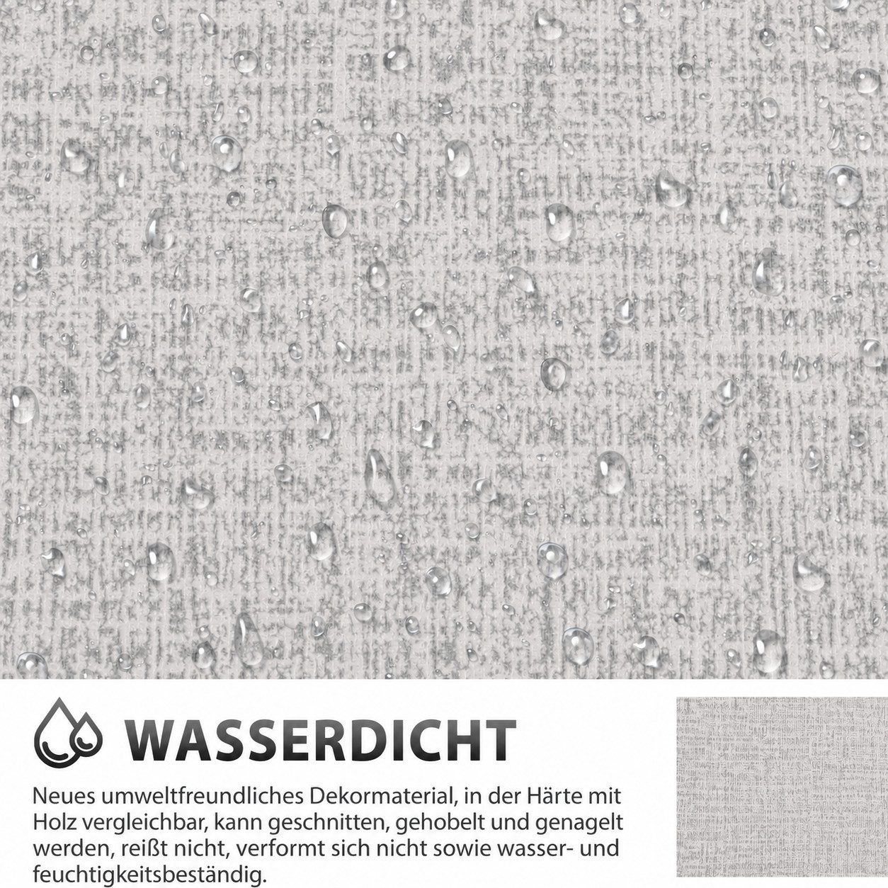 BlingBin Vinyltapete Selbstklebende Tapete 0.6 m × 5 m Hintergrundtapete mit Leinenstruktur, Leinenstruktur, uni, (Abziehen und Aufkleben Klebefolie, 1 St., 60  – Bild 5 von 5