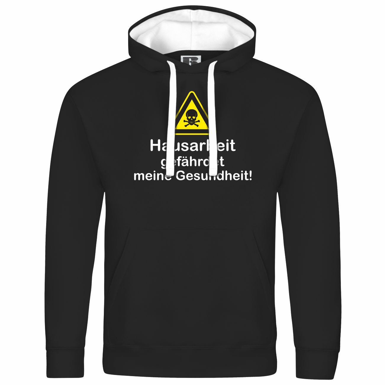 deinshirt Kapuzenpullover Herren Kapuzenpullover Hausarbeit gefährdet meine Gesundheit Mit Print Motiv, Grafik