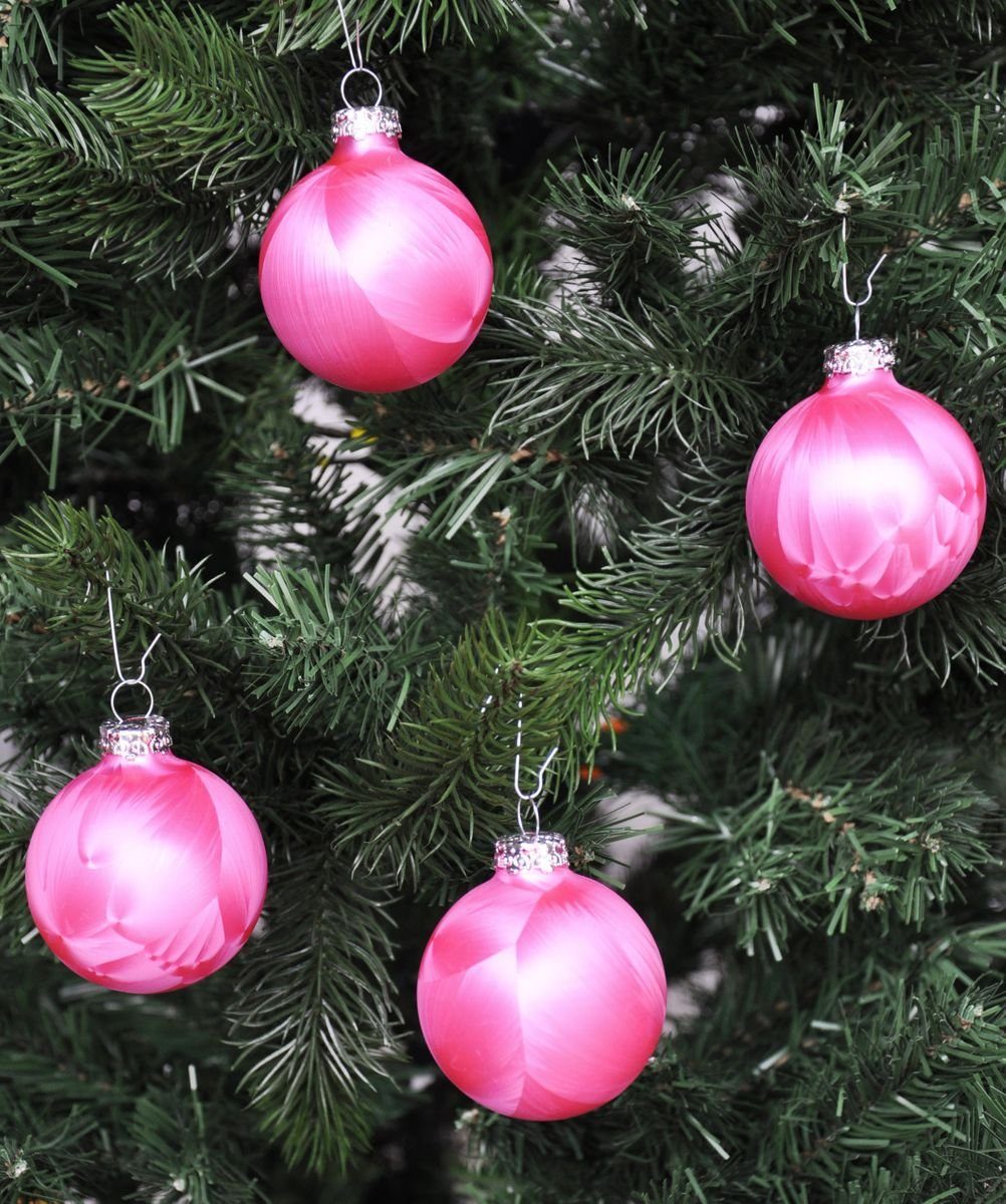 Thüringer Glasdesign Christbaumschmuck JACK 12x Glas Eislack Christbaumkugeln 6cm Thüringer Weihnachtskugeln, echt Glas, teilweise Handarbeit, inkl. praktischer Aufbewahrungsbox