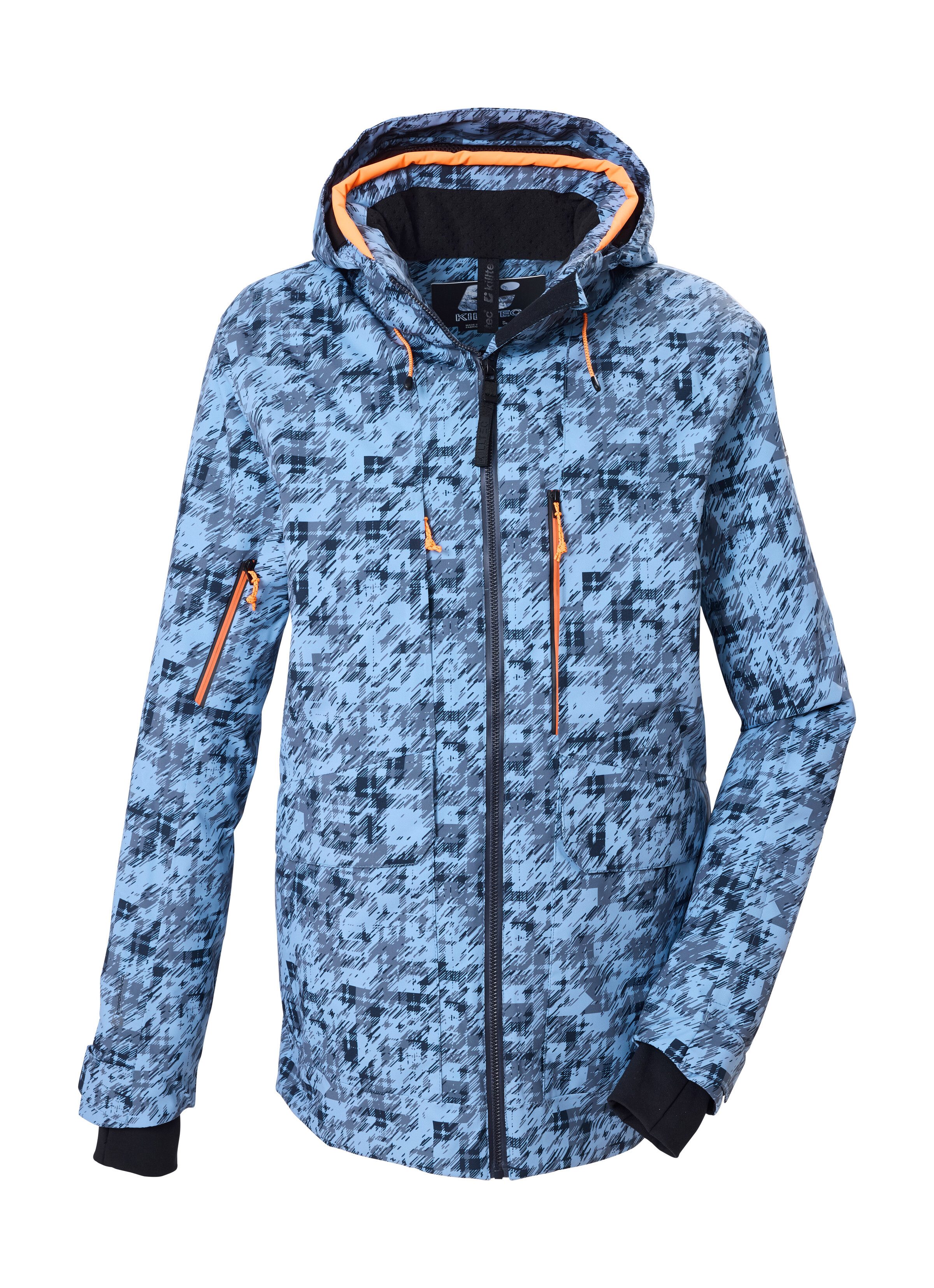 Killtec Skijacke KSW 70 MN SKI JCKT Camouflage-Skijacke, wasserdicht, atmungsaktiv, abnehmbare Kapuze