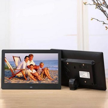 KINSI Digitaler Fotorahmen 7" / 18cm, spielt Filme/Musik/Bilder ab Digitaler Bilderrahmen (mit Fernbedienung, unterstützt 32G Speicher, 1024 x 600 Auflösung)