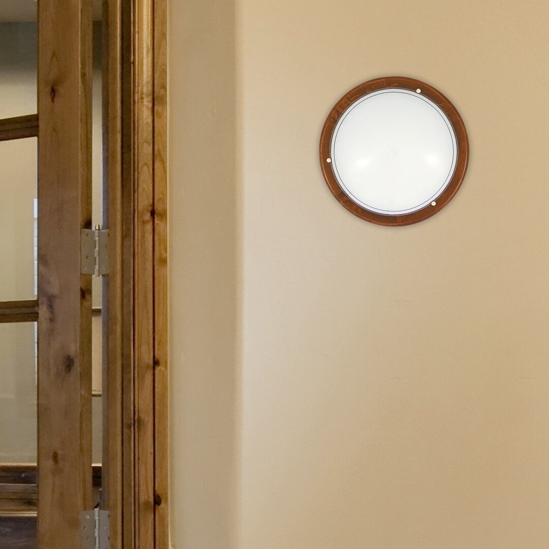 Rabalux Deckenleuchte "Ufo" Holz, braun, rund, E27, ø300mm