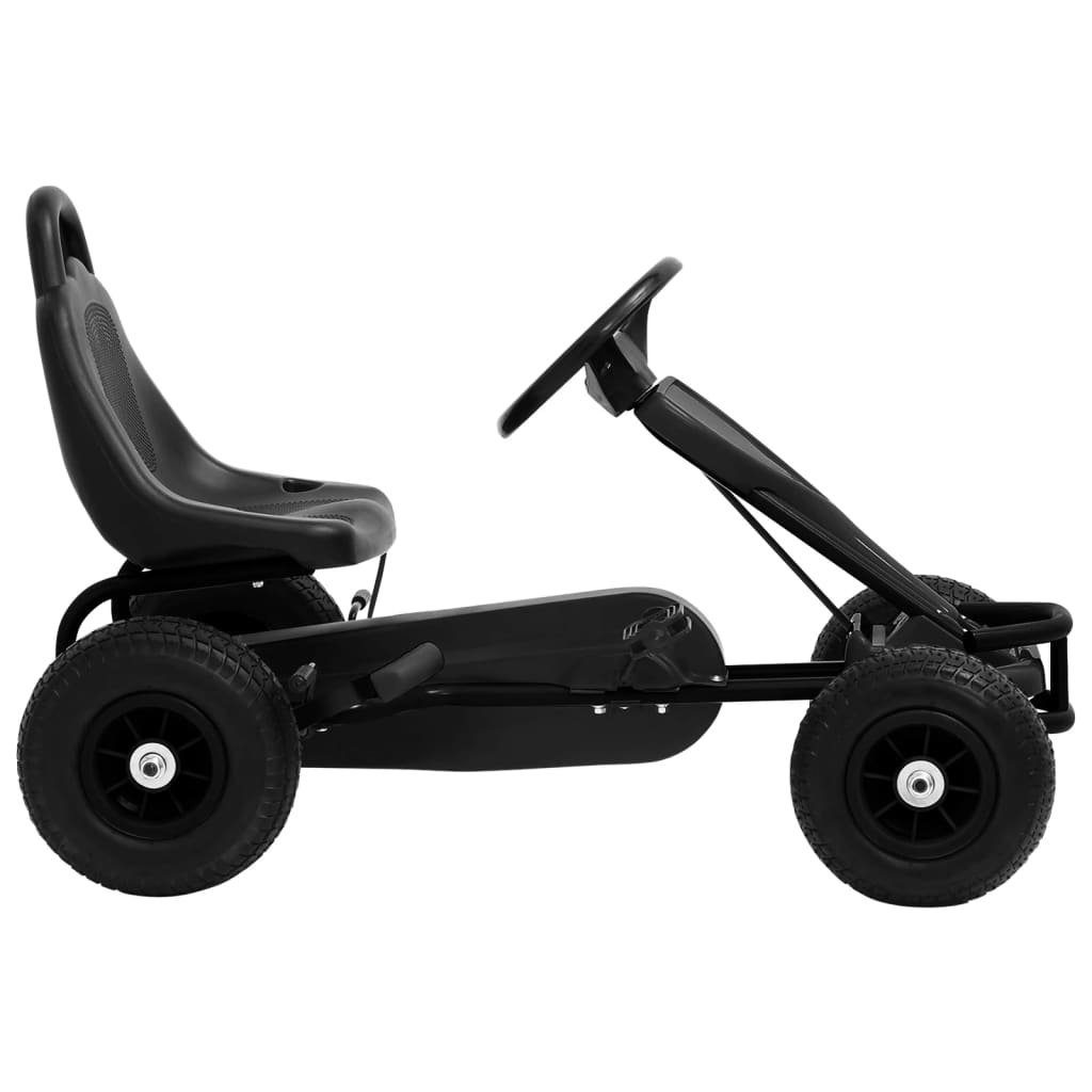 DOTMALL Go-Kart Pedal Go-Kart 30kg Schwarz Jahren, Kinder ab mit Luftreifen drei bis für