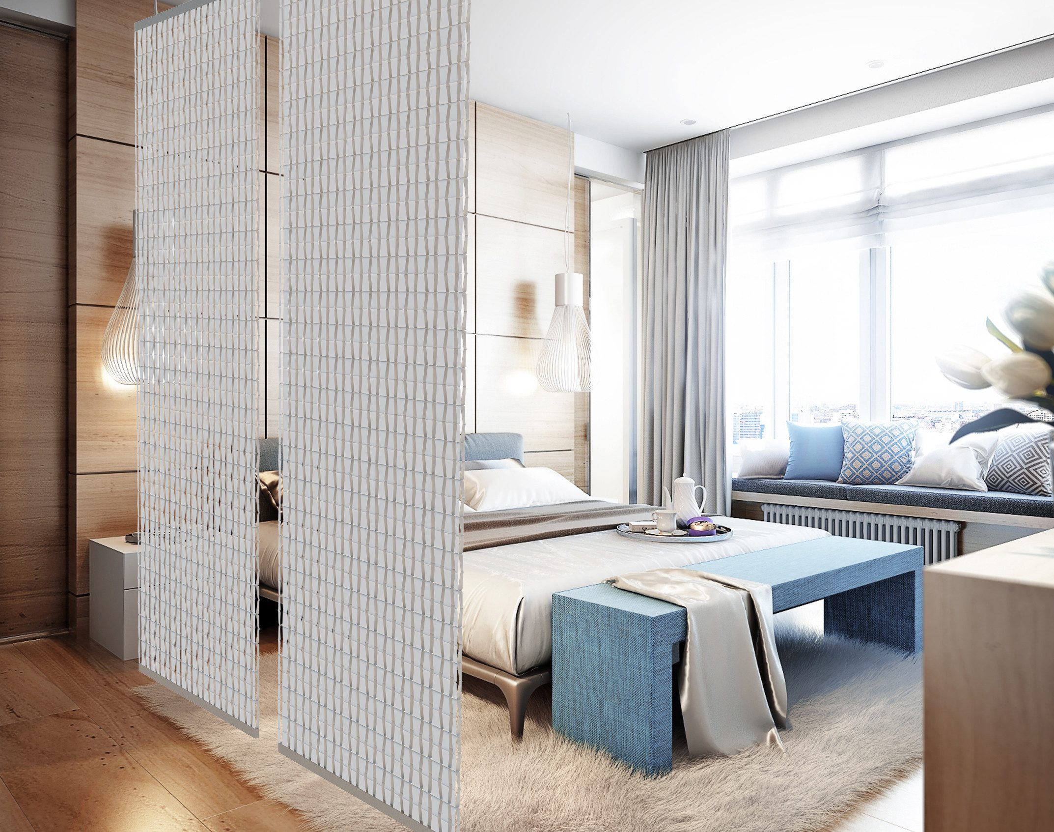 YourCasa Paravent Raumteiler hängend – Lichtdurchlässige Trennwand & Deko, günstig online kaufen