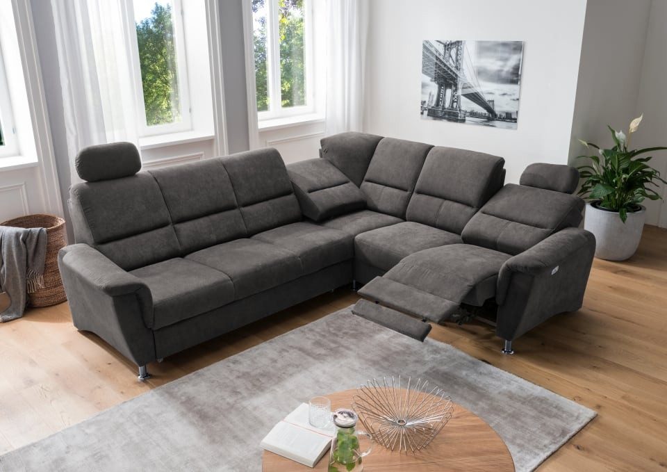 Myhomelando Ecksofa Paris, mit elektronischer Relaxfunktion, Schlaffunktion, USB Anschluß