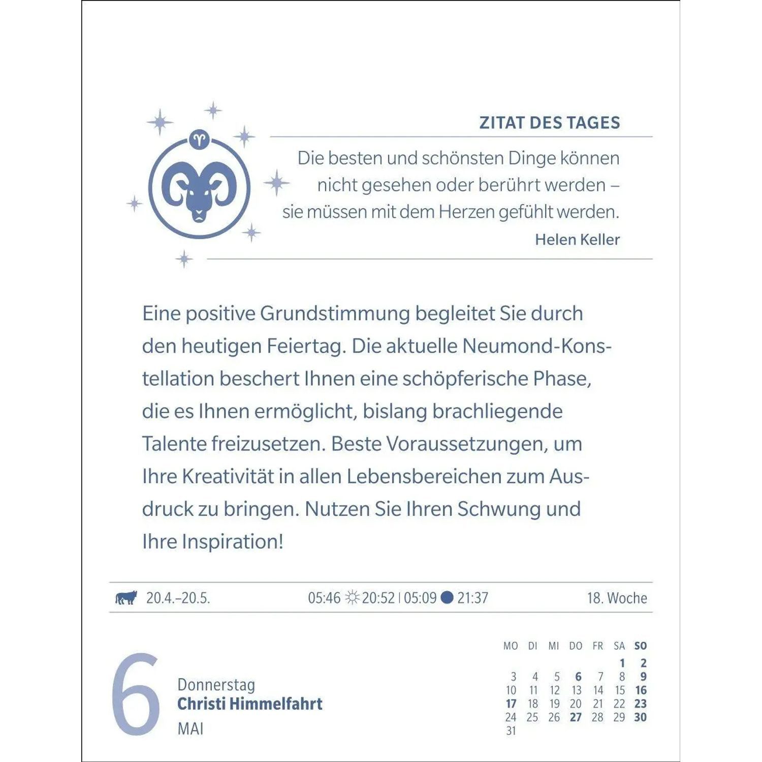 Harenberg Kalender Verlag Abreißkalender Widder Sternzeichenkalender 2027 - Tagesabreißkalender - Ihr... – Bild 5 von 5