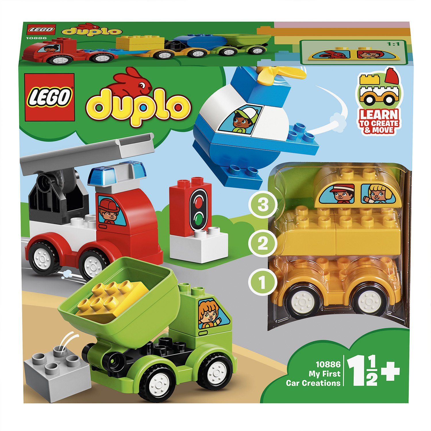 LEGO® Konstruktionsspielsteine LEGO® DUPLO® - Meine ersten Fahrzeuge, (Set,  34 St), Altersempfehlung: 1+ Jahre