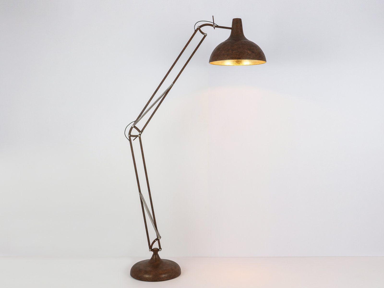 meineWunschleuchte LED Stehlampe, dimmbar wechselbar, Leselampe Leselicht warmweiß, Vintage groß-e 271cm Style Industrial Höhe LED