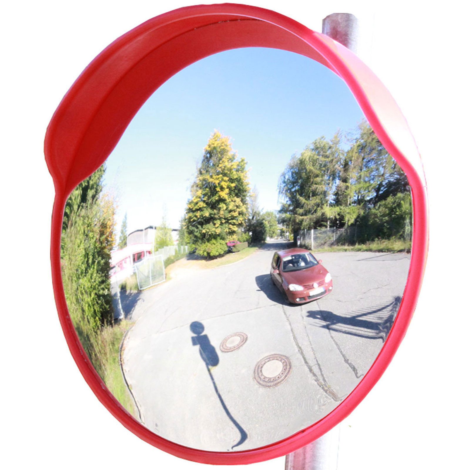 Verkehrsschild Sicherheitsspiegel rund 60cm schwenkbarer Halterung Verkehrsspiegel