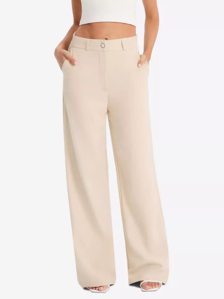Imily Bela Anzughose Damen High-Waist Wide Leg Elegant Business Marlene-Hose (Packung, 1-tlg., 1per-Pack) in Unifarbe