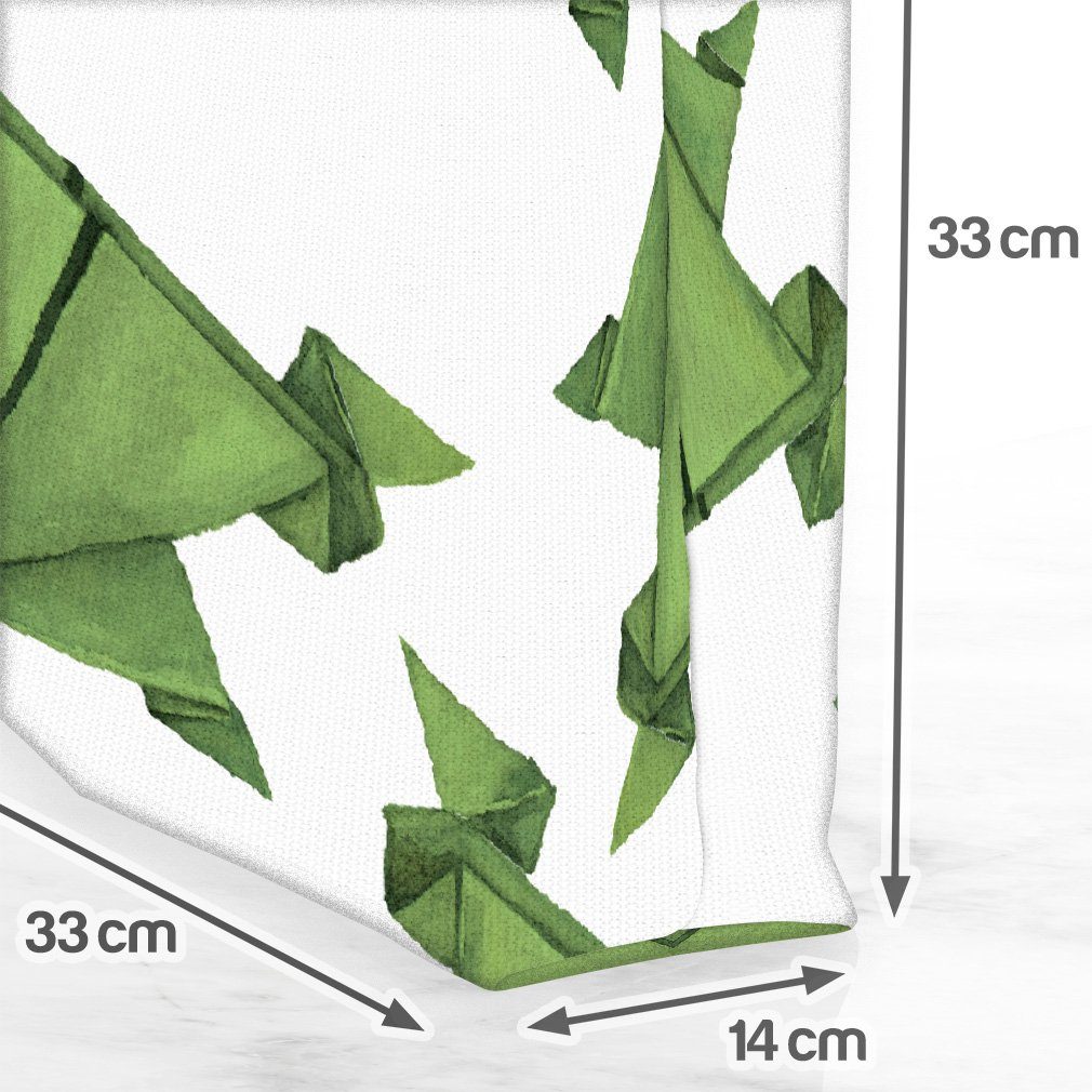 VOID Henkeltasche (1-tlg), Origami gr Hobby Hobby Frösche Dekoration Frösche Deko Origami Muster