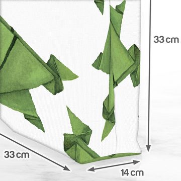 VOID Henkeltasche (1-tlg), Origami Frösche Hobby Origami Frösche Hobby Deko Dekoration Muster gr