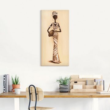 Artland Leinwandbild Afrikanerin - Vorderseite, Frau (1 St), auf Keilrahmen gespannt