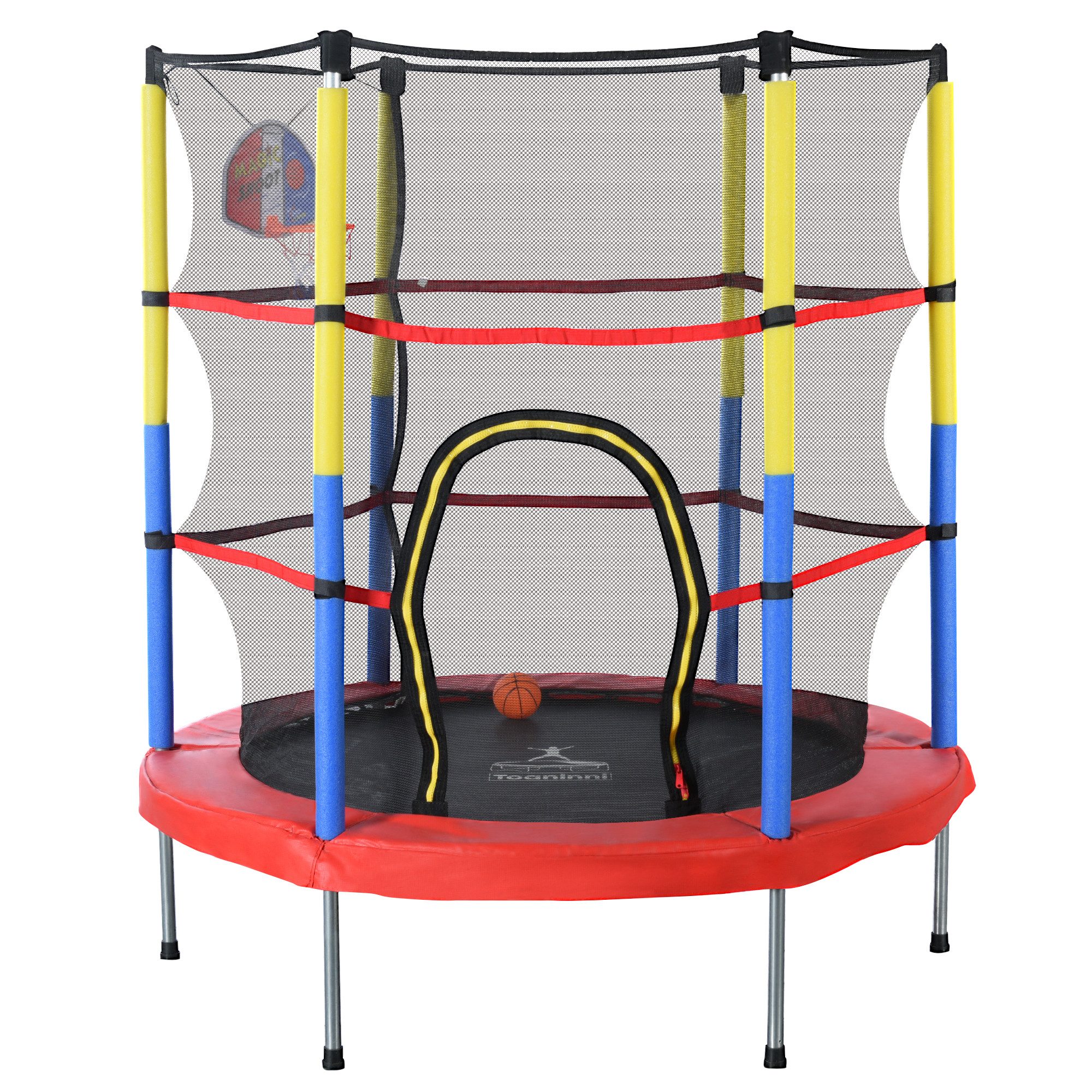 Gartentrampolin Buntes Mini-Trampolin mit Sicherheitsnetz, Gewichtskapazität 45 kg