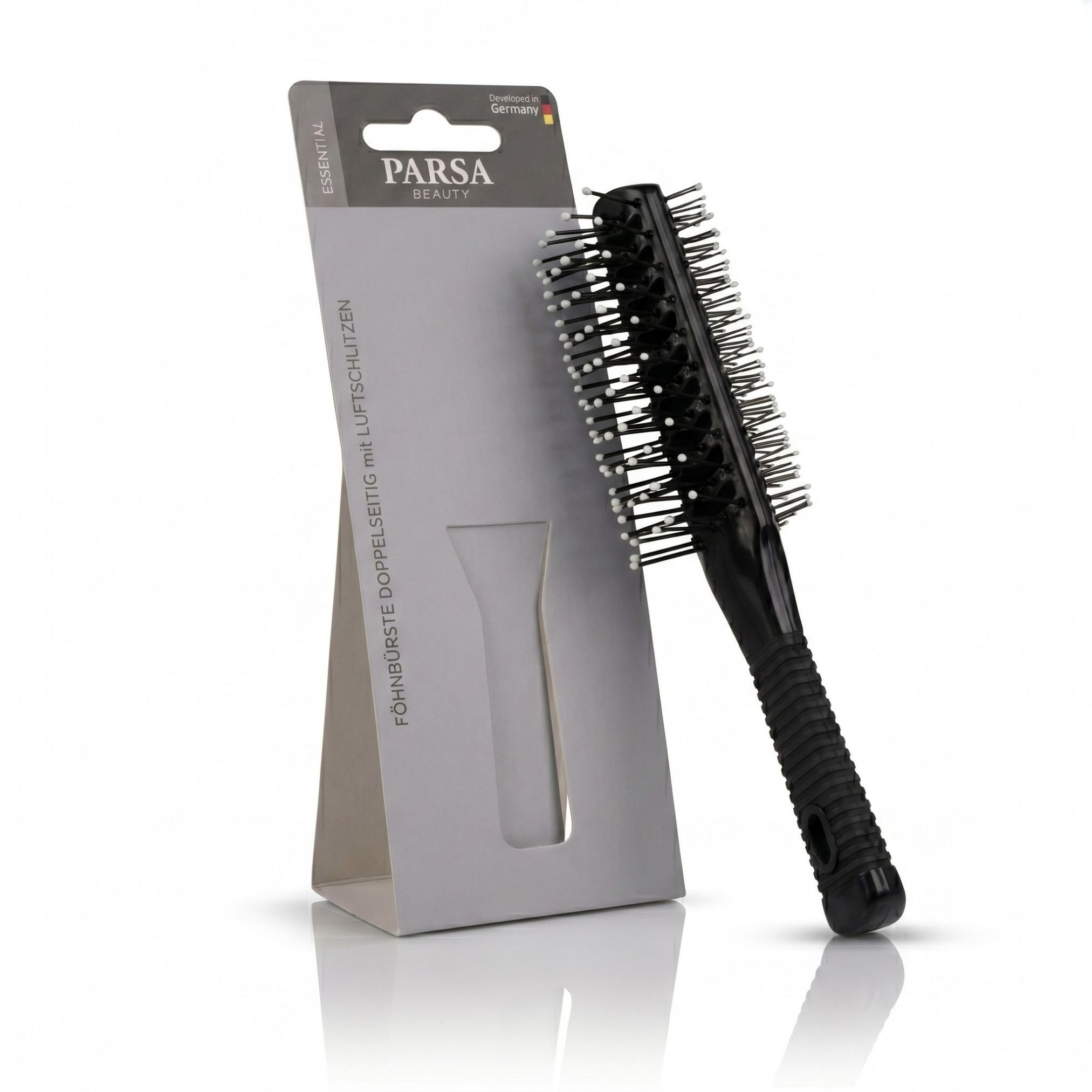 PARSA Beauty Haarbürste Essential Haarbürste Luftschlitz, Doppelseitig für maximales Volumen