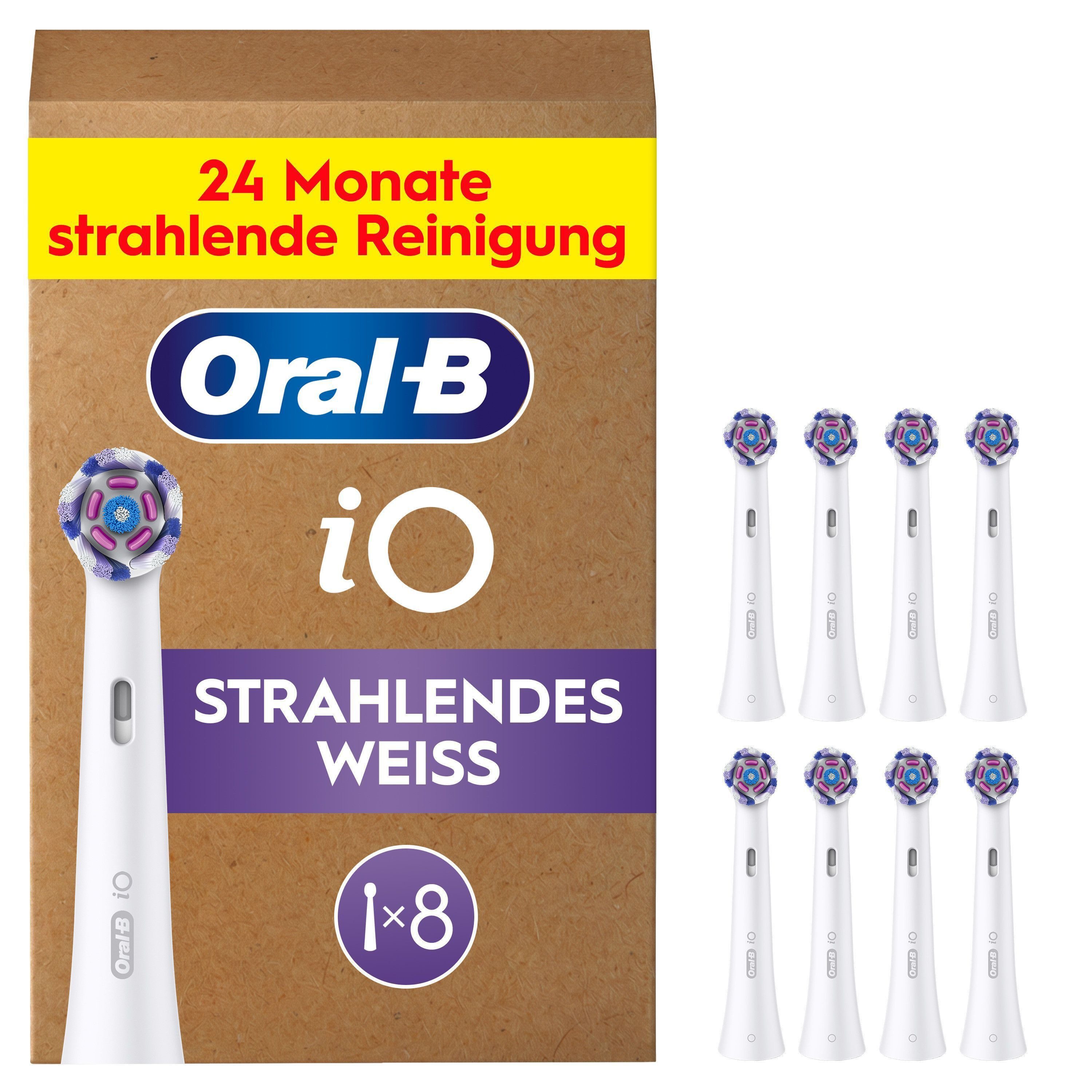 Oral-B Aufsteckbürsten Oral-B iO Strahlendes Weiss, fortschrittliche Plaque-Entfernung, Poliereinsätze zur Zahnaufhellung