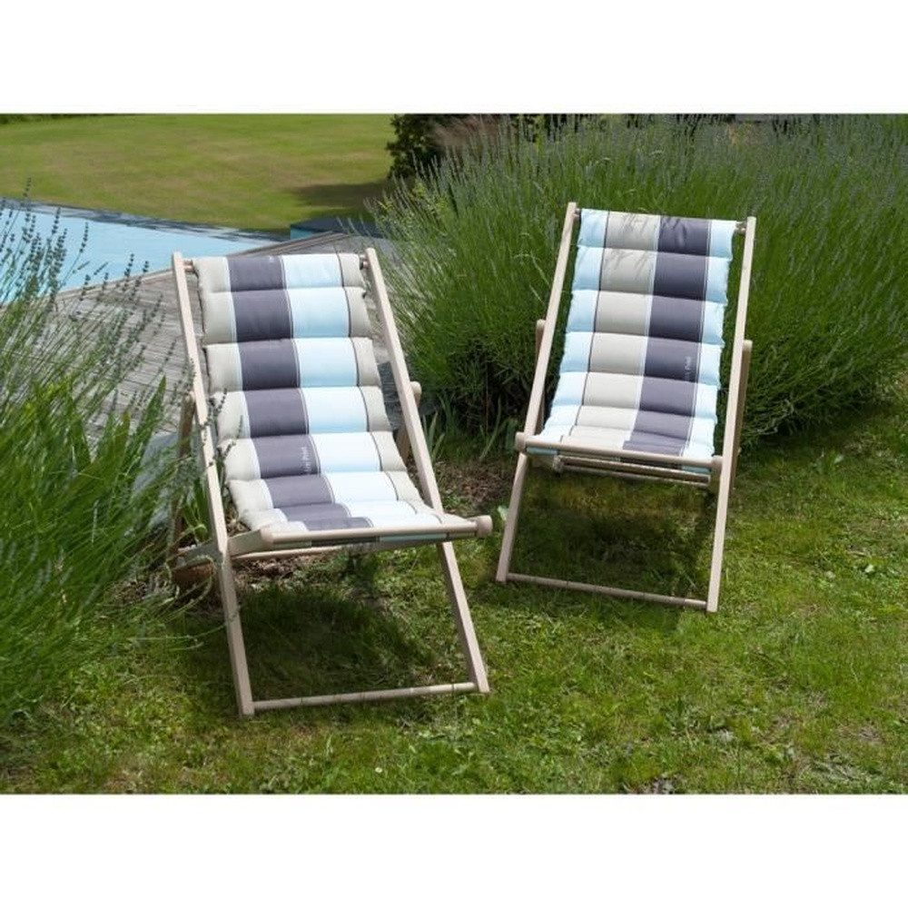 Jardin Gartenliege PRIVATER GARTEN Chilenische Steppdecke I Love - Grau